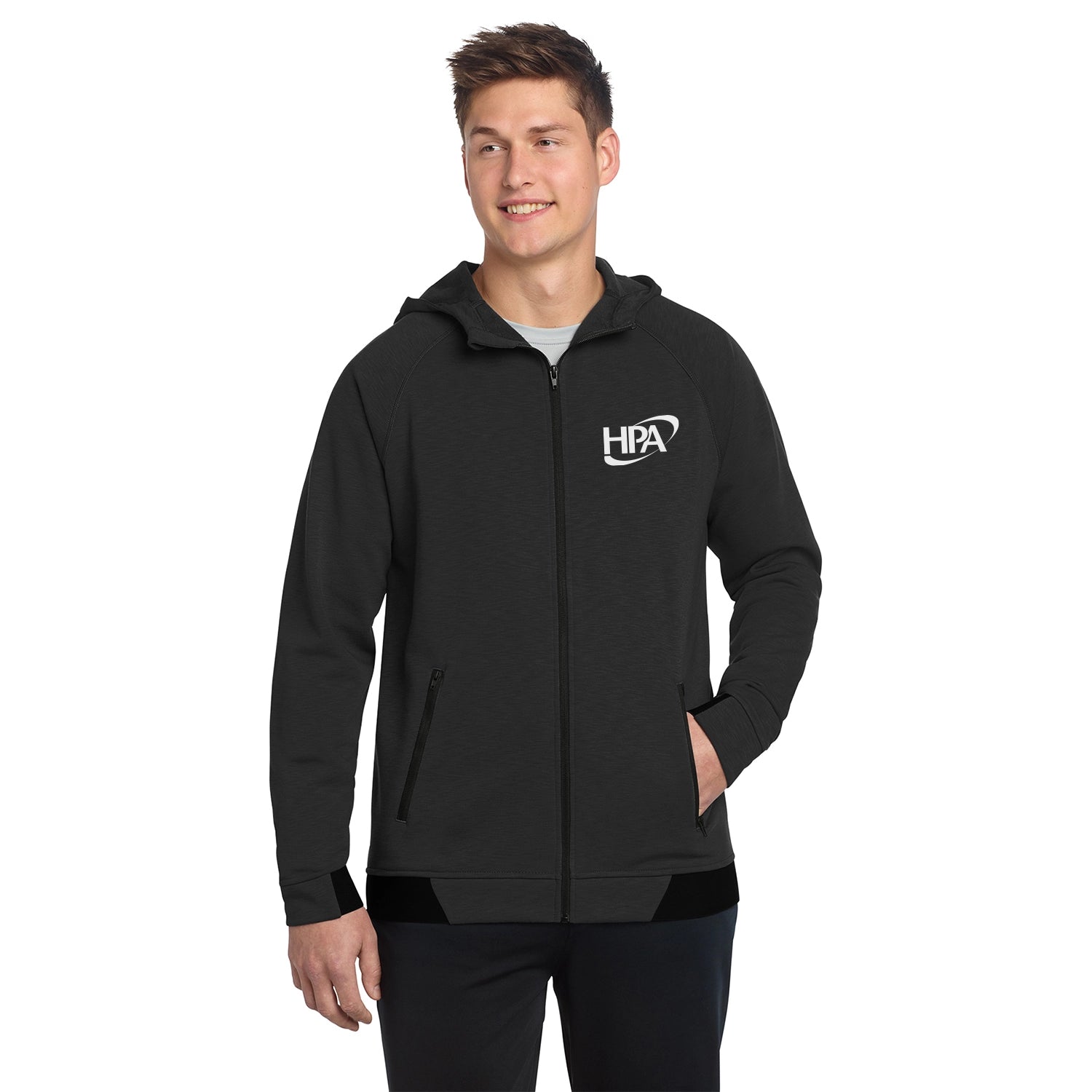 SportTek Decorated PosiCharge Strive Hooded FullZip