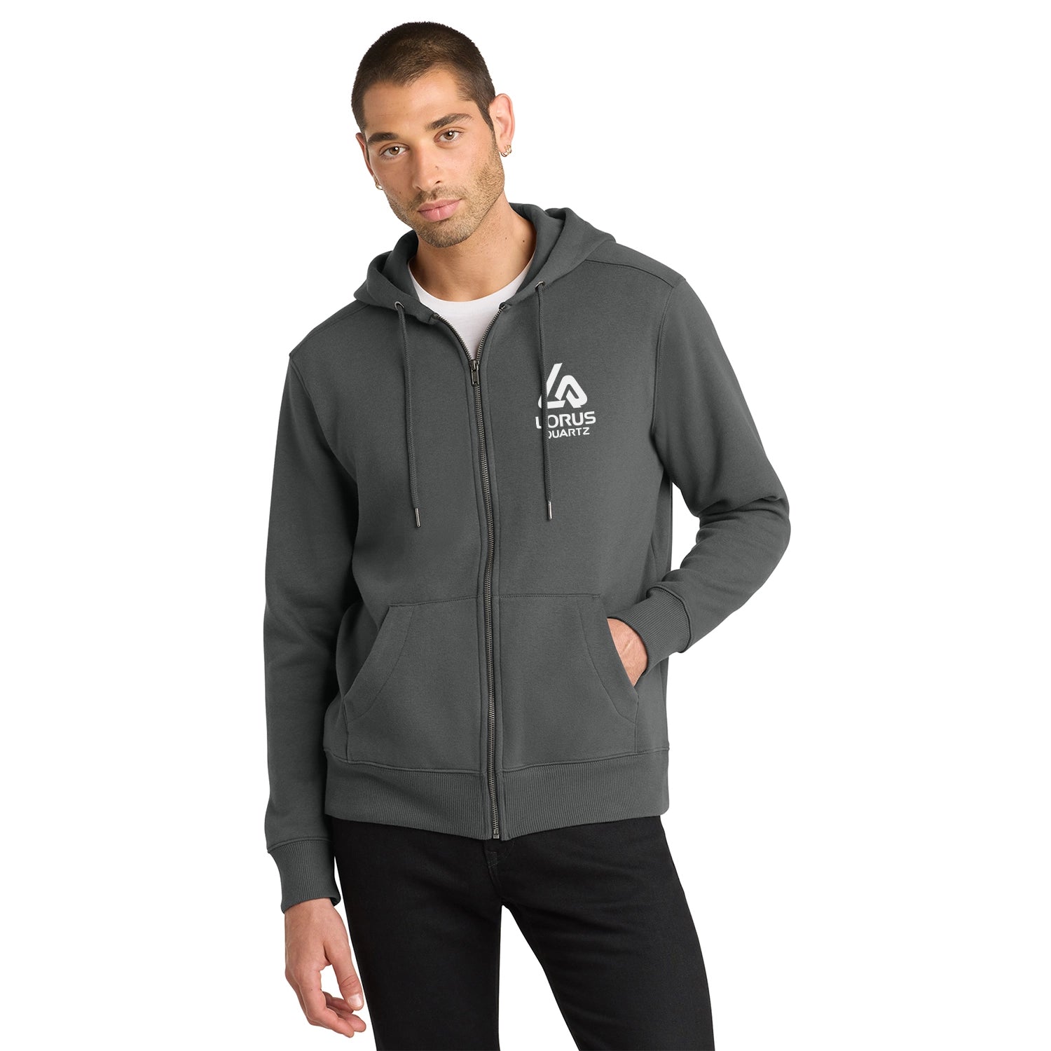 District Decorated Perfect Weight Fleece FullZip Hoodie