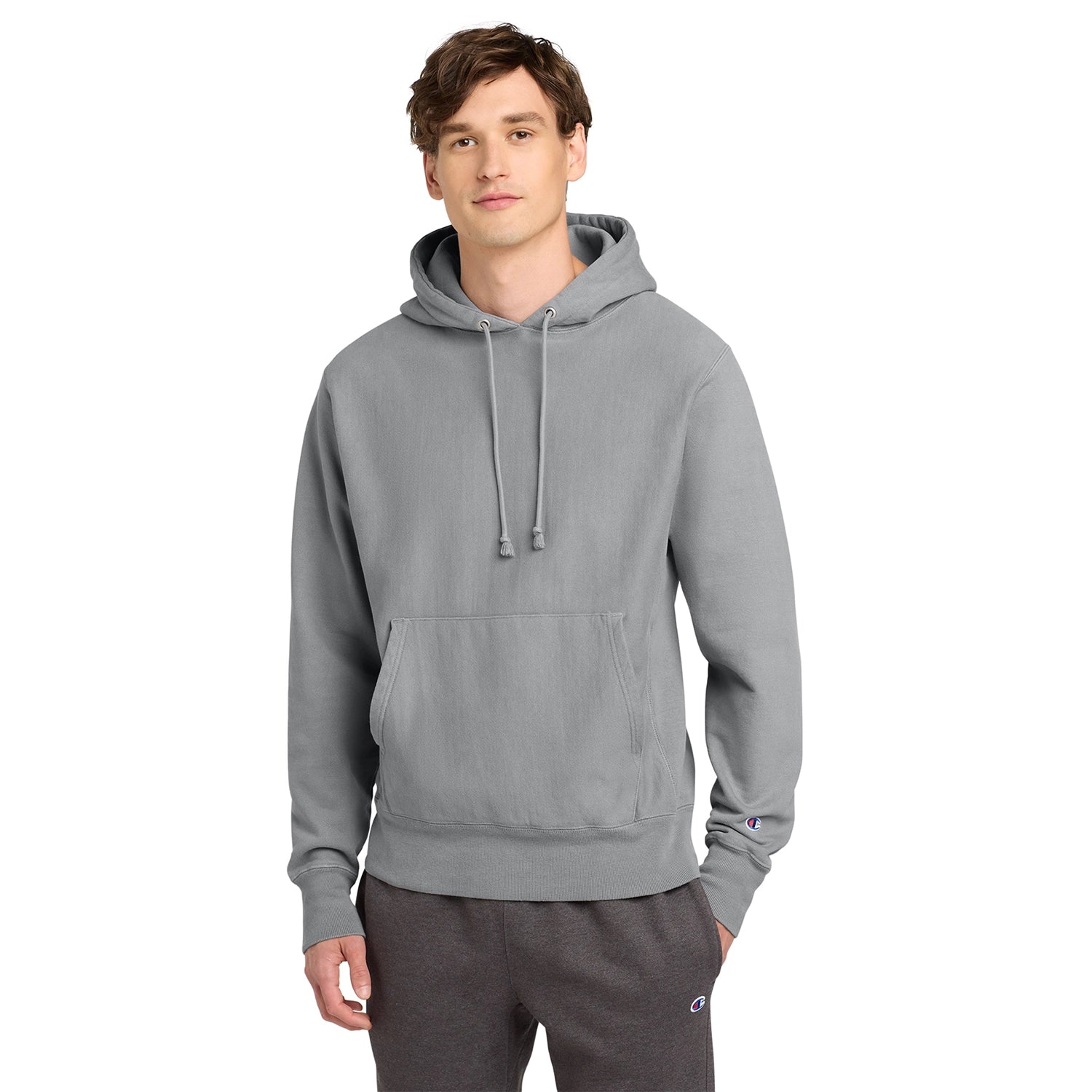 Champion Decorated Reverse Weave GarmentDyed Hooded Sweatshirt