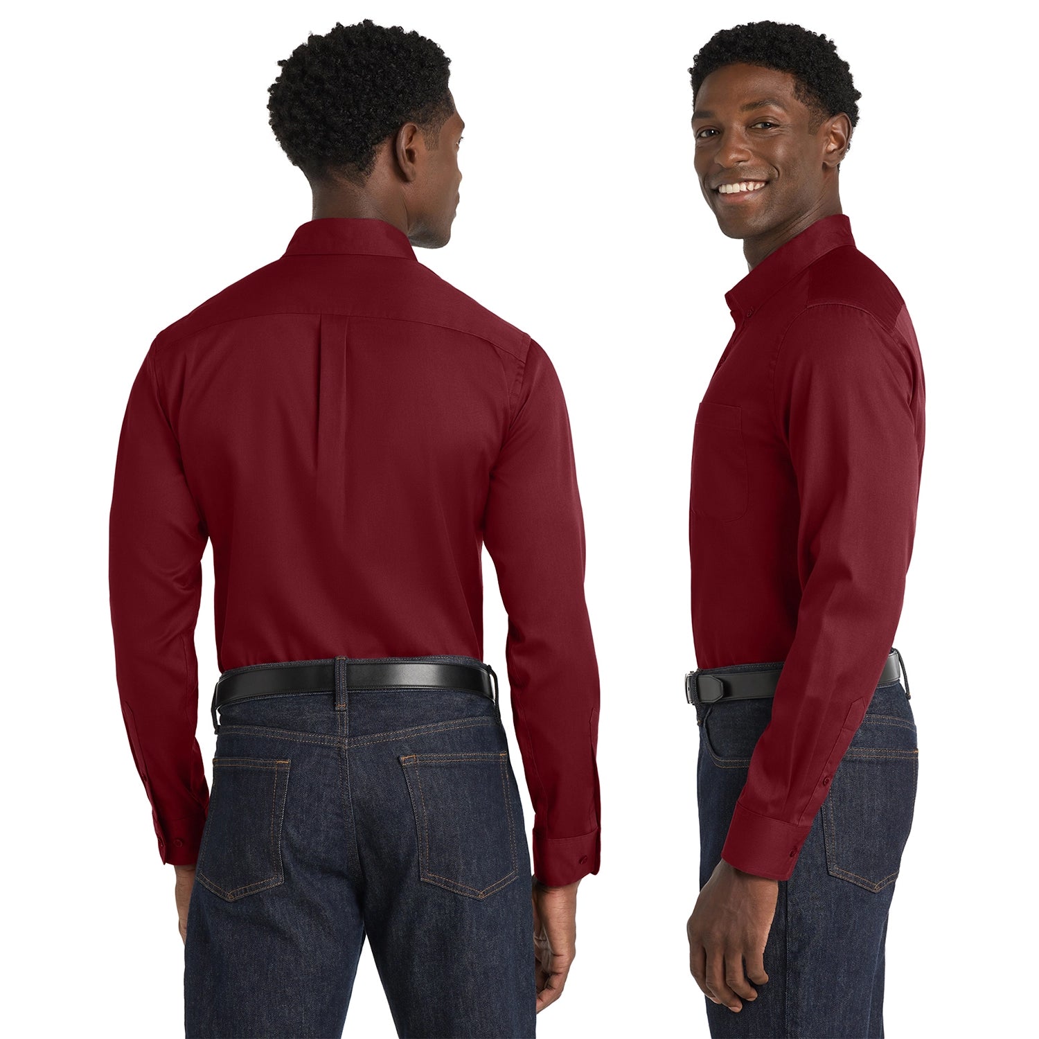 Port Authority Long Sleeve SuperPro React Embroidered Twill Shirt