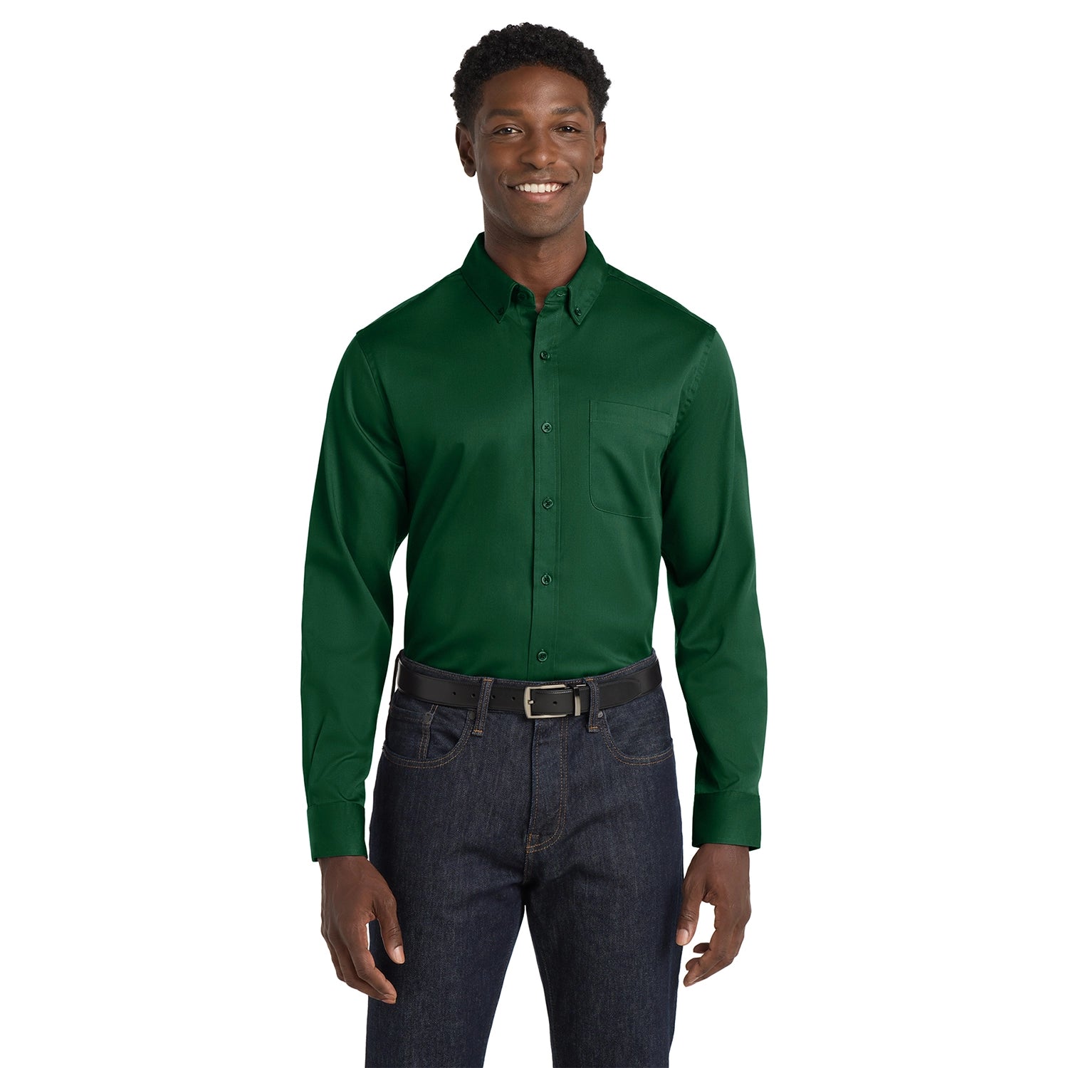 Port Authority Long Sleeve SuperPro React Embroidered Twill Shirt