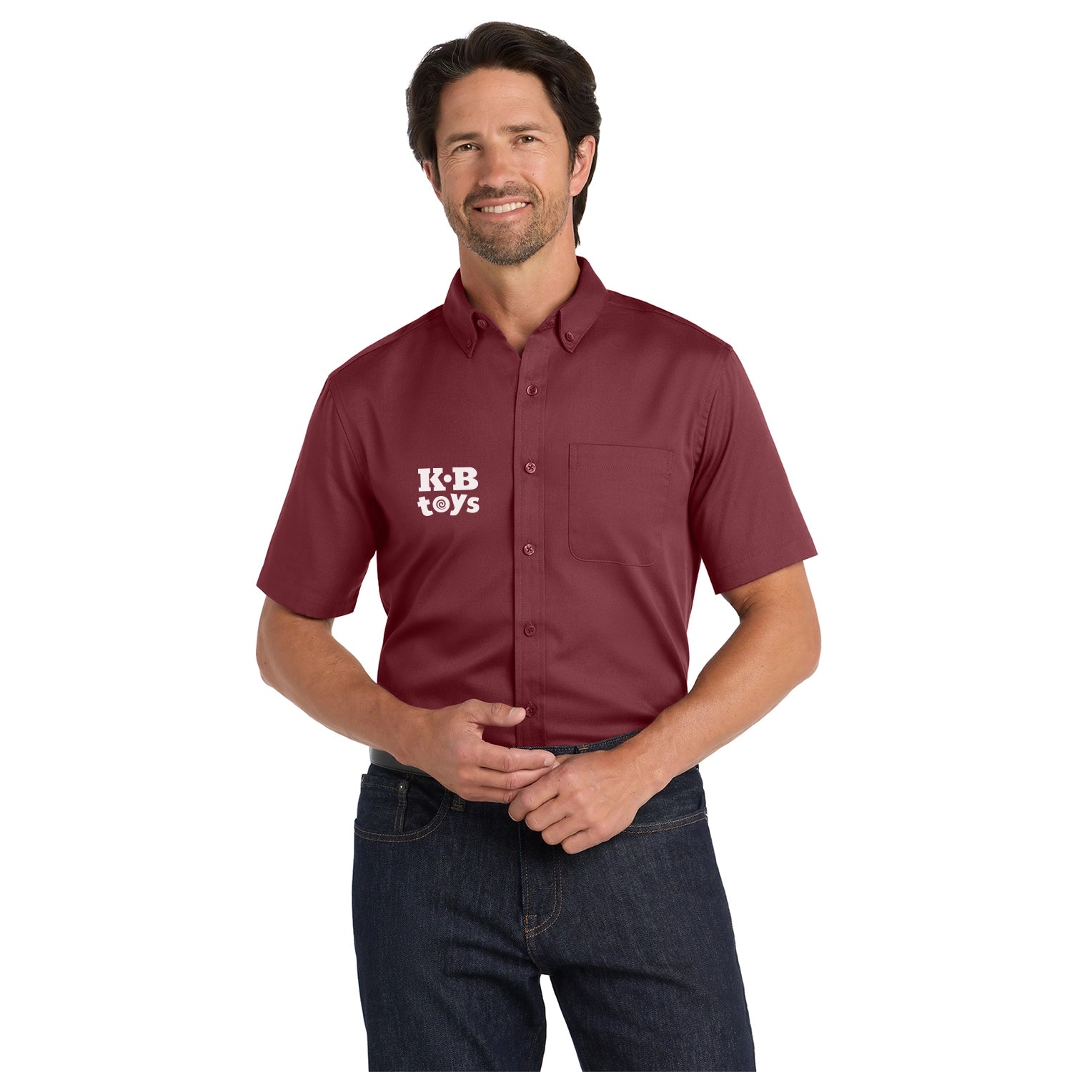 Port Authority Short Sleeve SuperPro React Embroidered Twill Shirt