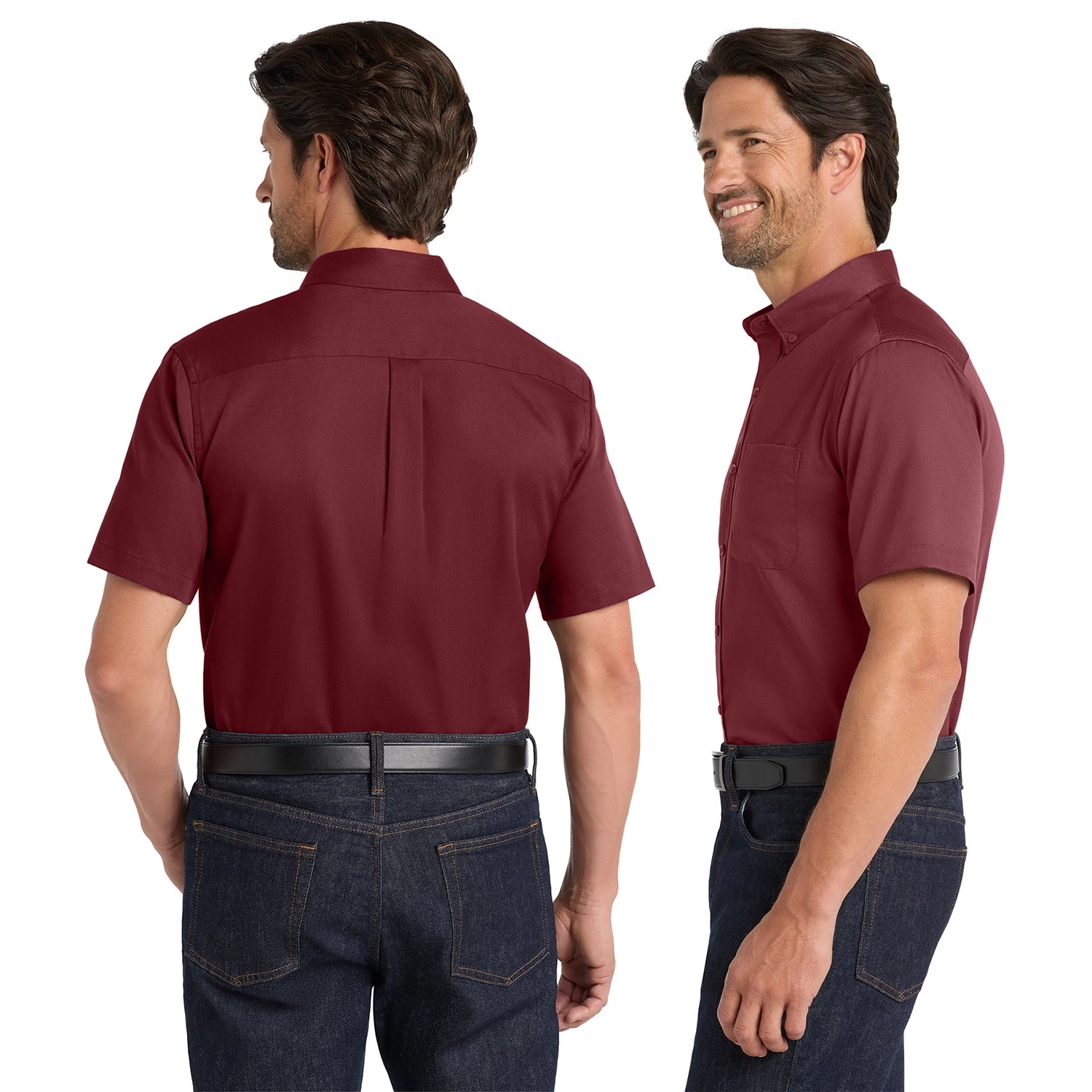 Port Authority Short Sleeve SuperPro React Embroidered Twill Shirt