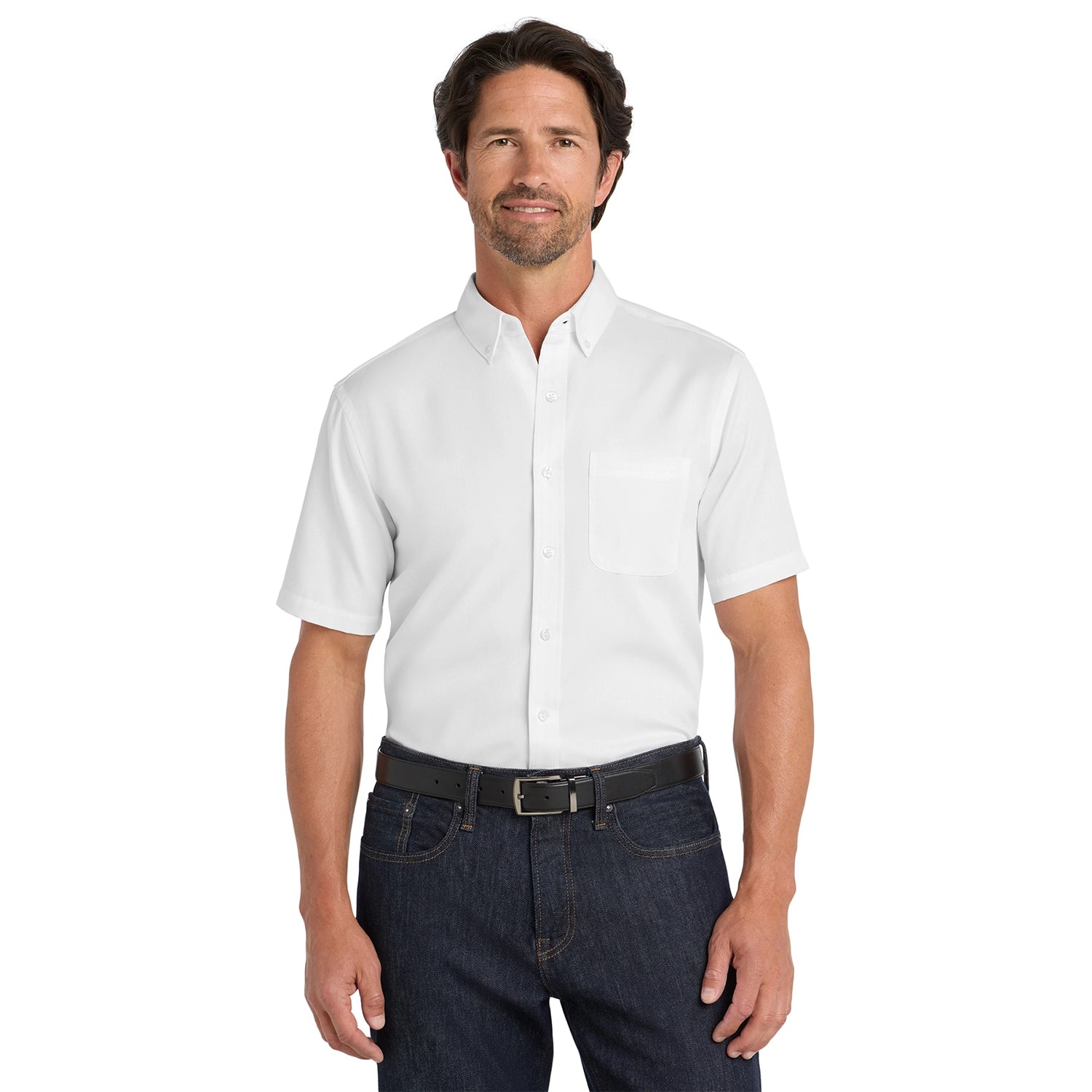 Port Authority Short Sleeve SuperPro React Embroidered Twill Shirt