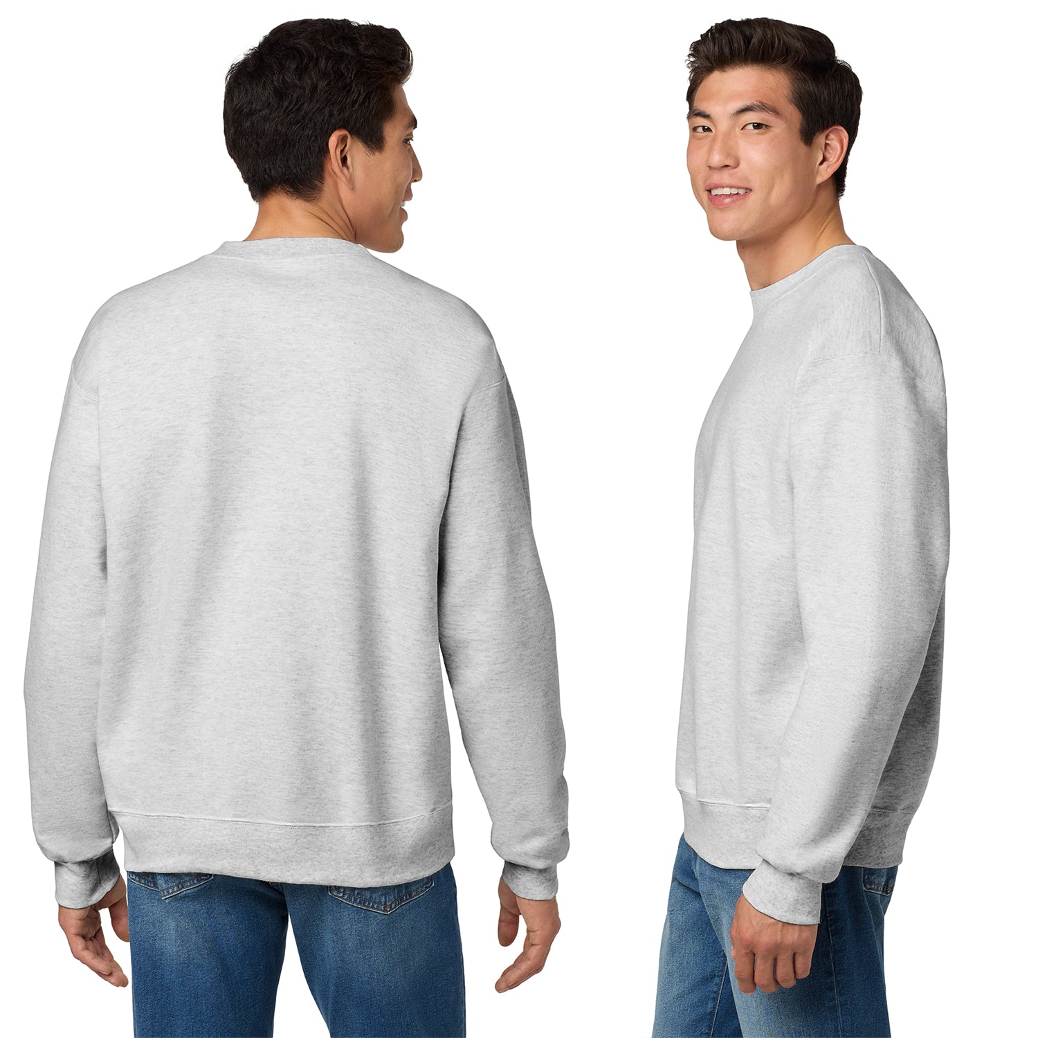 Hanes Ultimate Cotton - Crewneck Sweatshirt Decorated - Ash Grey