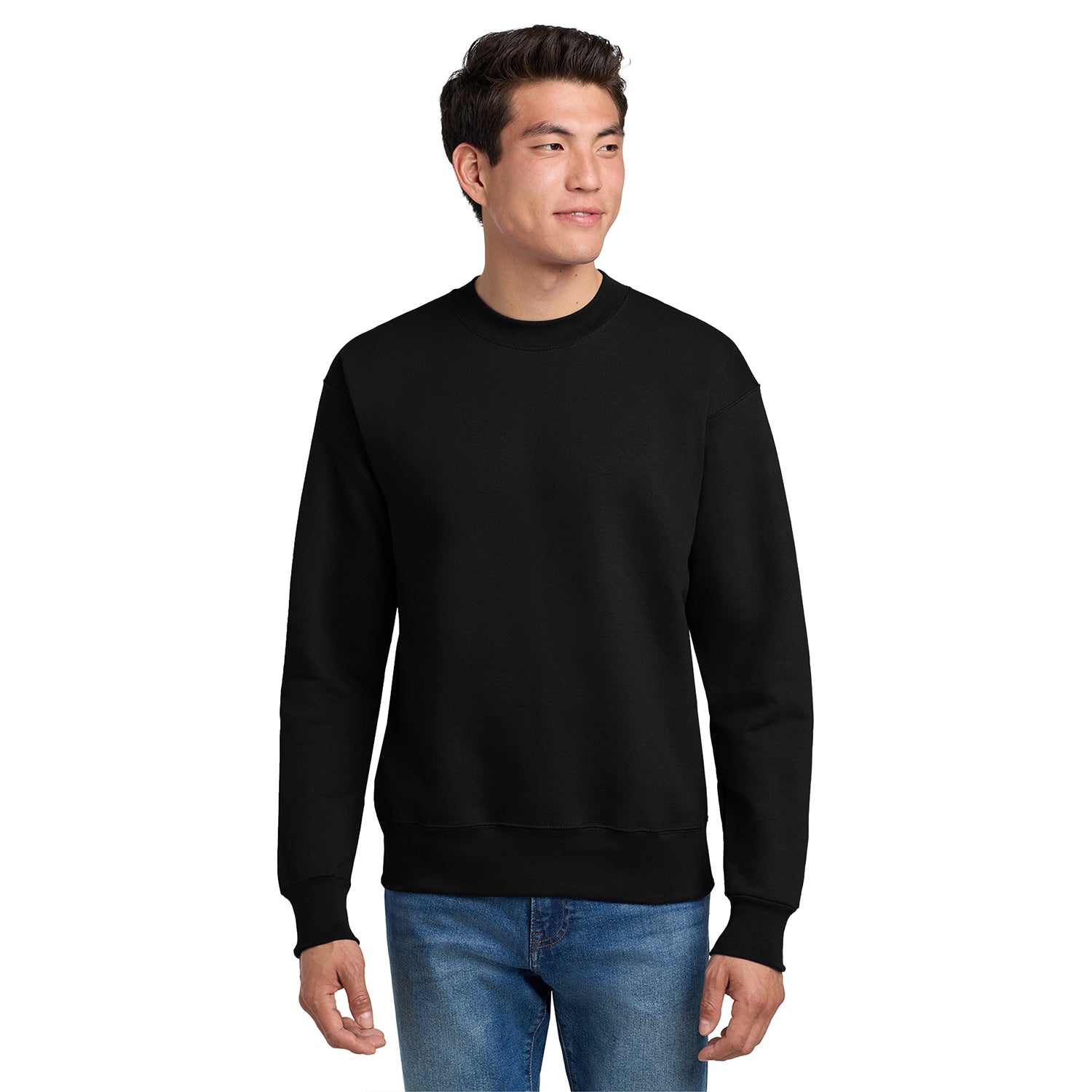 Hanes Ultimate Cotton - Crewneck Sweatshirt Decorated - Black