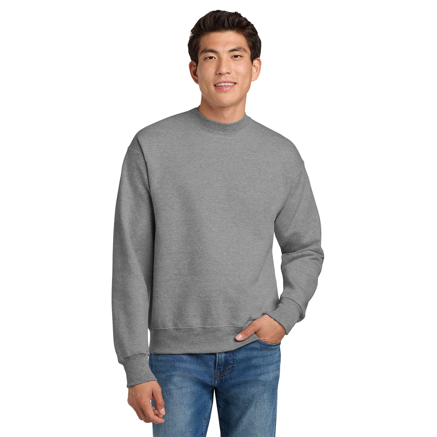 Hanes Ultimate Cotton - Crewneck Sweatshirt Decorated - Light Steel Grey