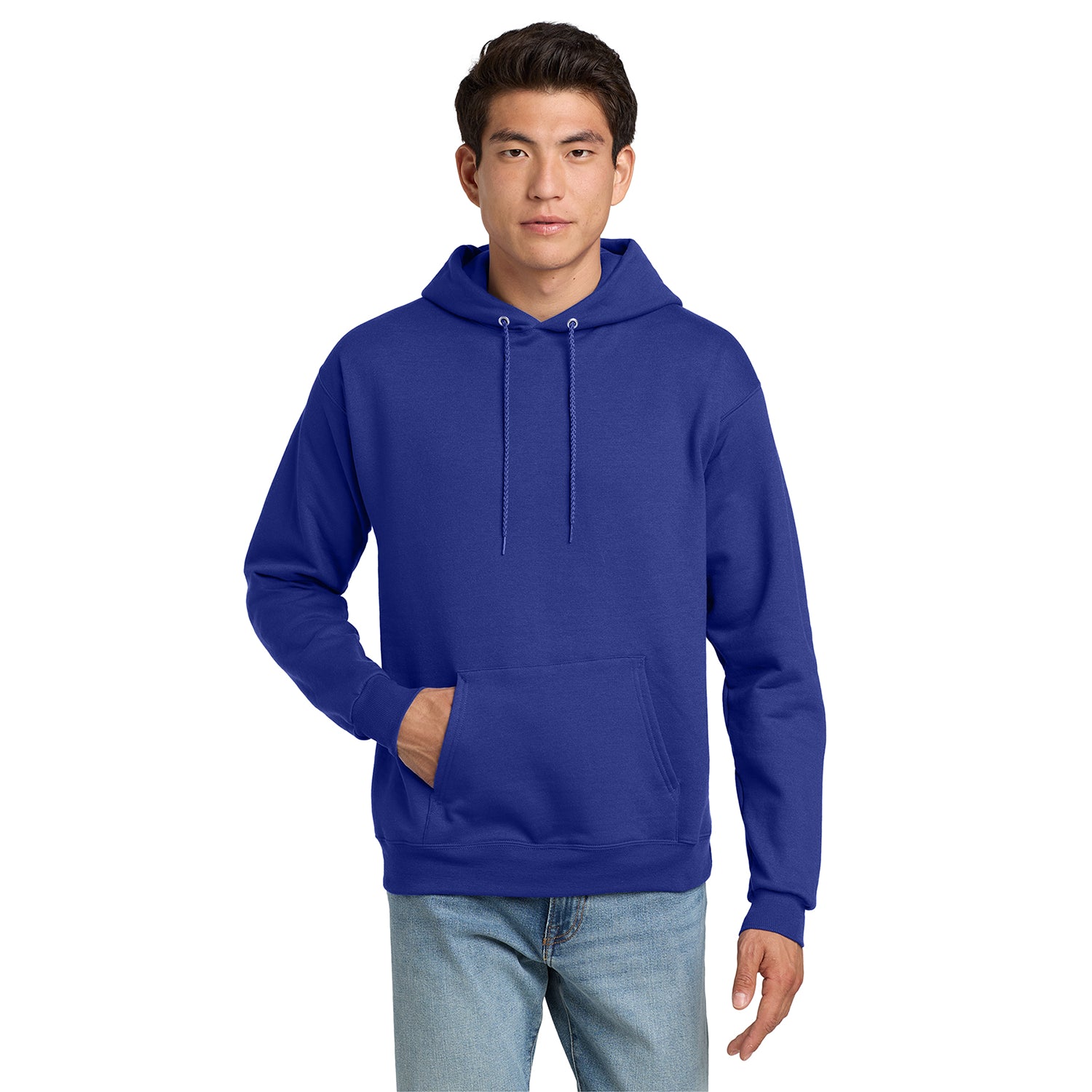 Hanes EcoSmart - Pullover Hooded Sweatshirt Decorated - Deep Royal Blue