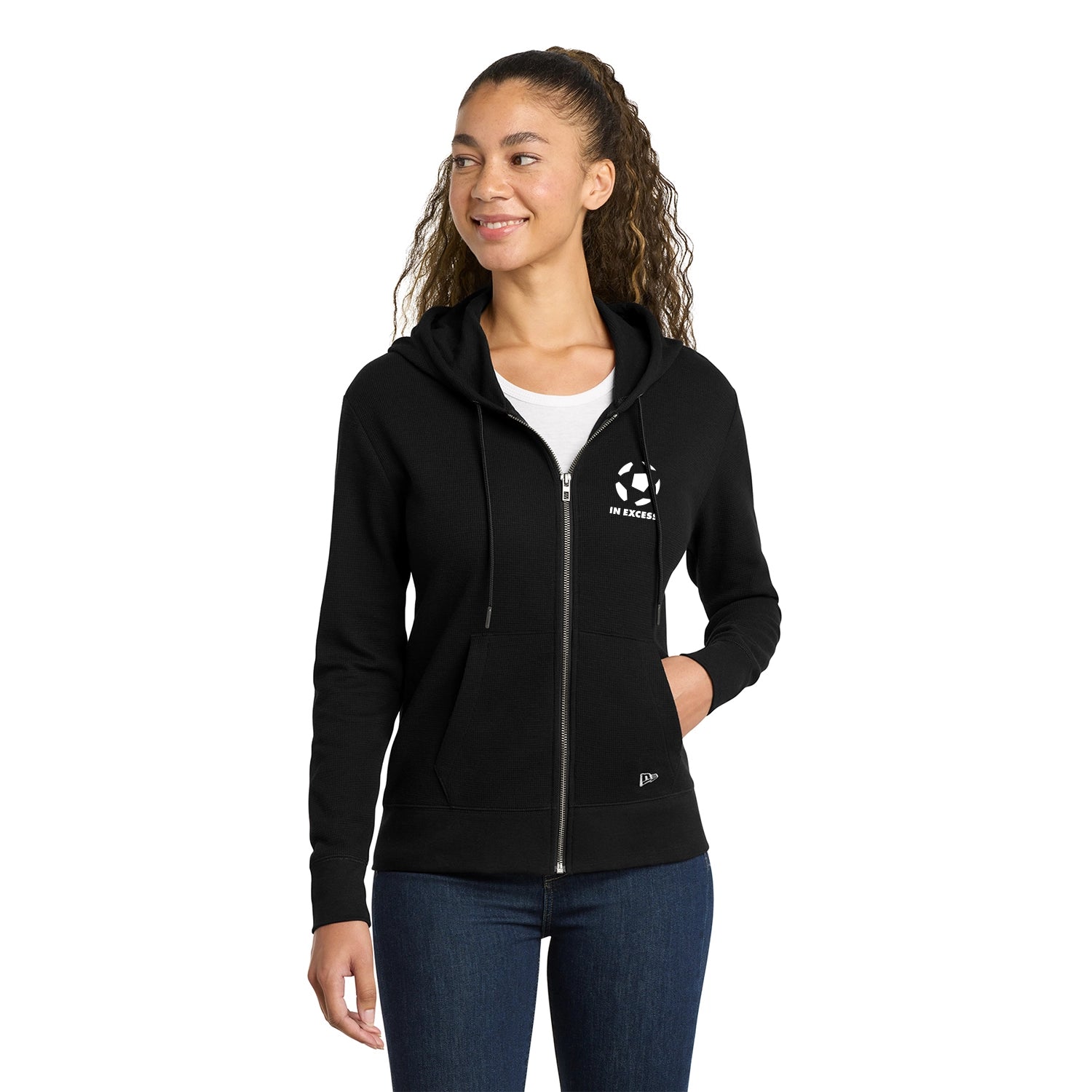 New Era Decorated Women's Thermal FullZip Hoodie