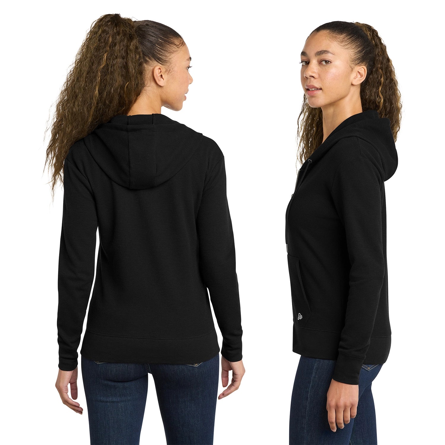 New Era Decorated Women's Thermal FullZip Hoodie