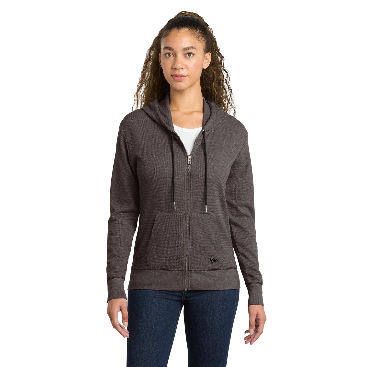 New Era Decorated Women's Thermal FullZip Hoodie