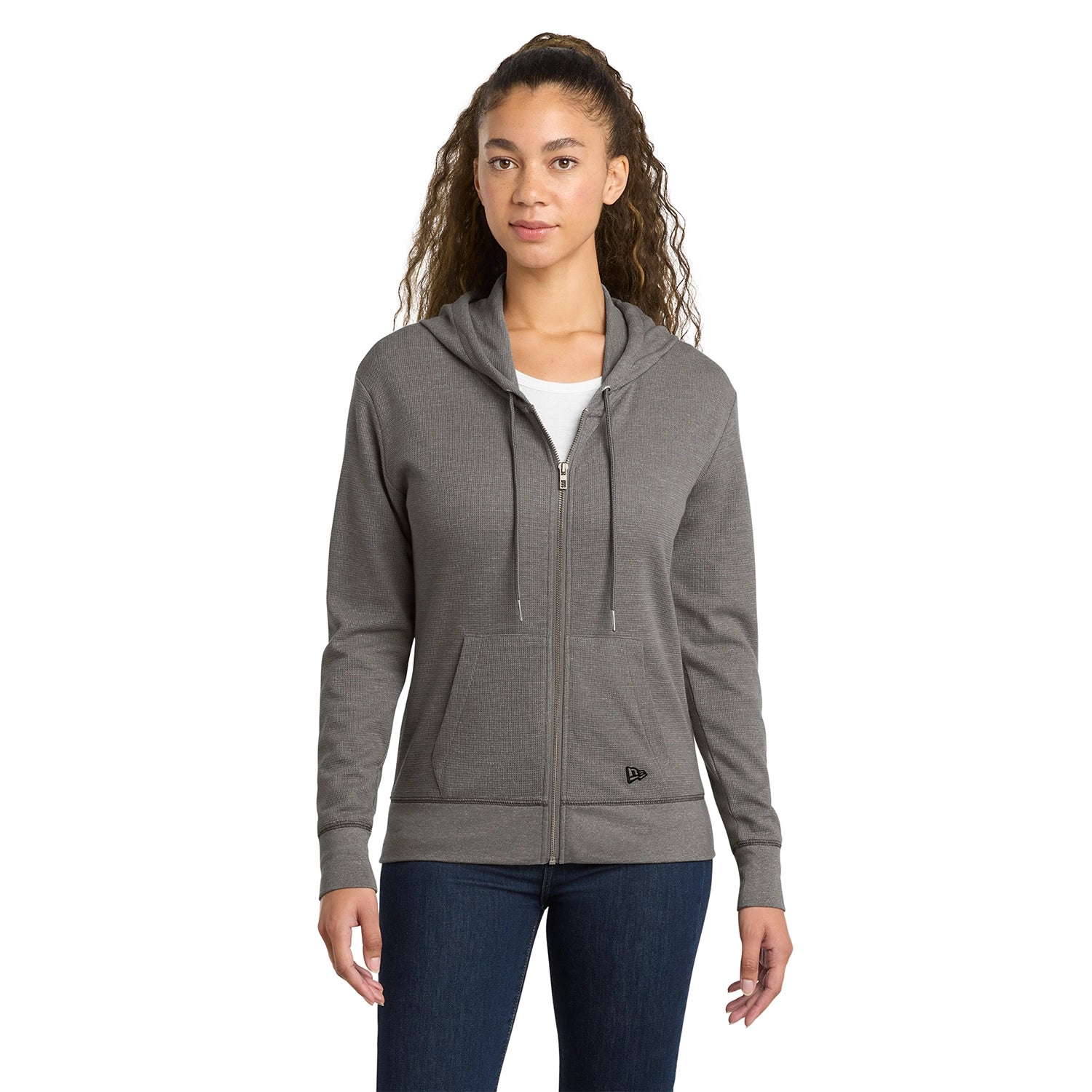 New Era Decorated Women's Thermal FullZip Hoodie