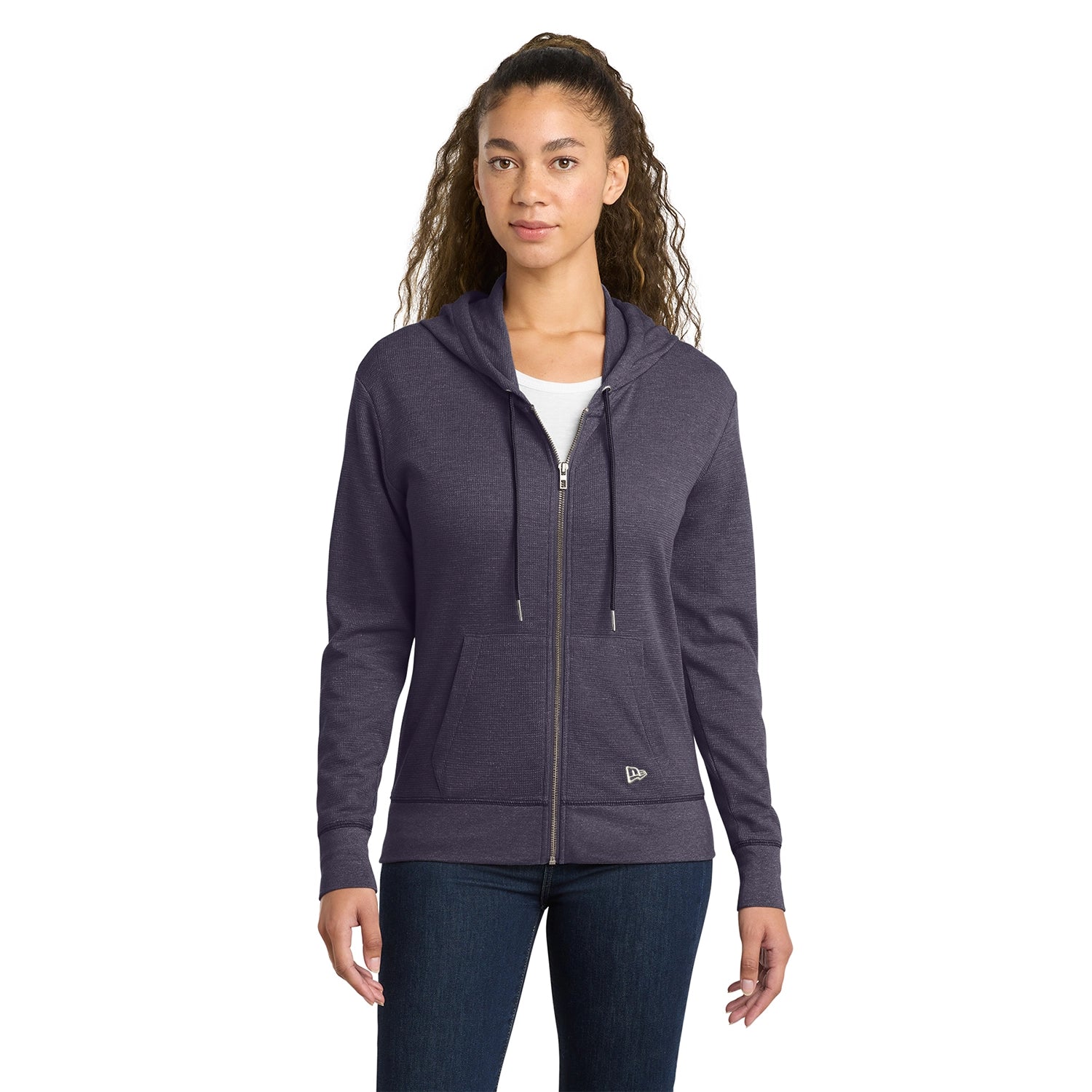 New Era Decorated Women's Thermal FullZip Hoodie