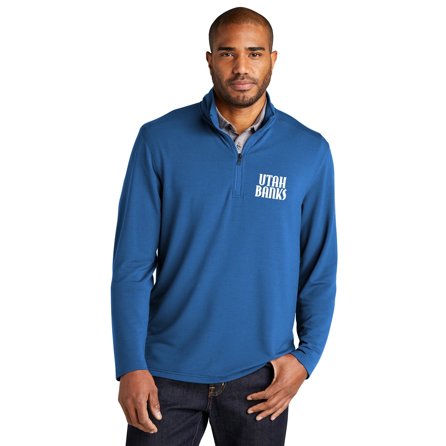 Port Authority Microterry 1/4Zip Embroidered Pullover