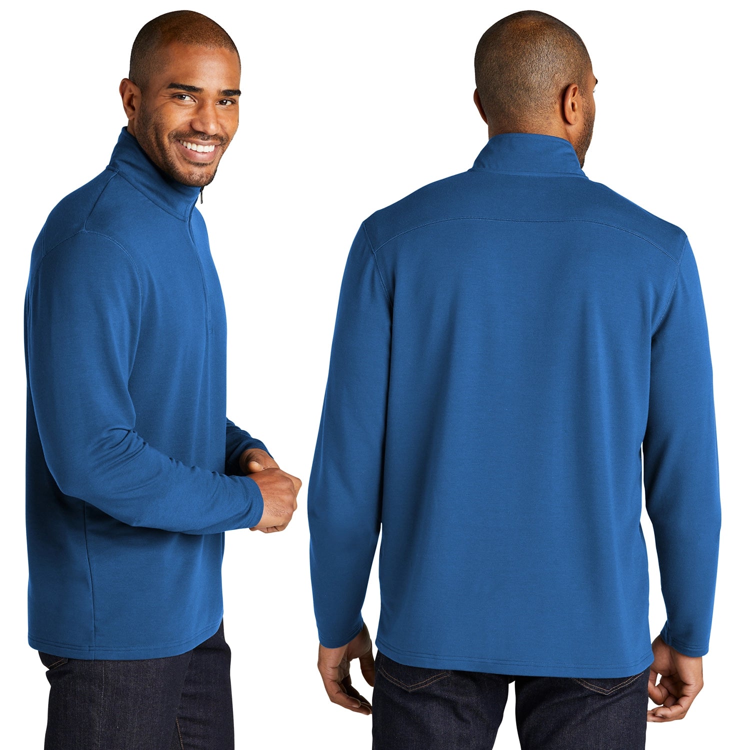 Port Authority Microterry 1/4Zip Embroidered Pullover