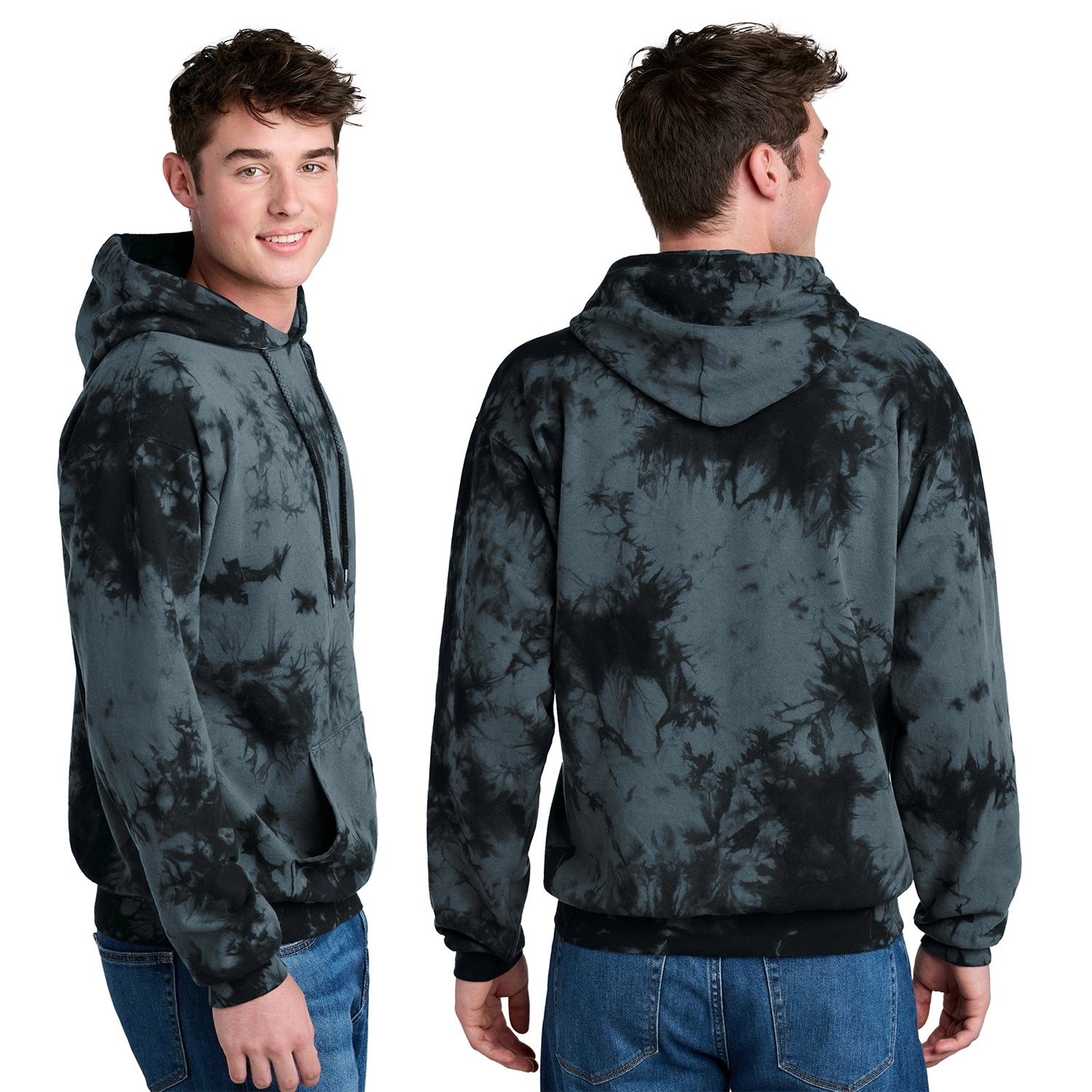 Port & Co Decorated Crystal TieDye Pullover Hoodie