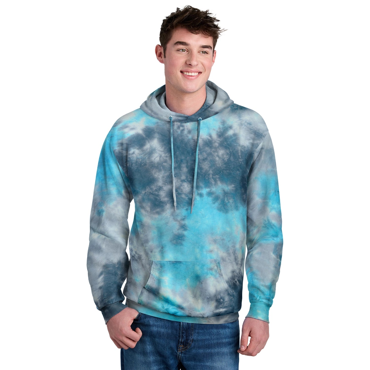 Port & Co Decorated Crystal TieDye Pullover Hoodie