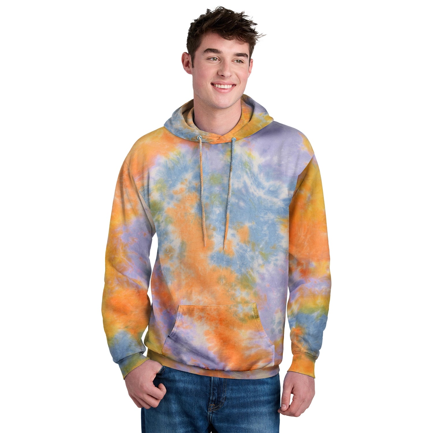 Port & Co Decorated Crystal TieDye Pullover Hoodie