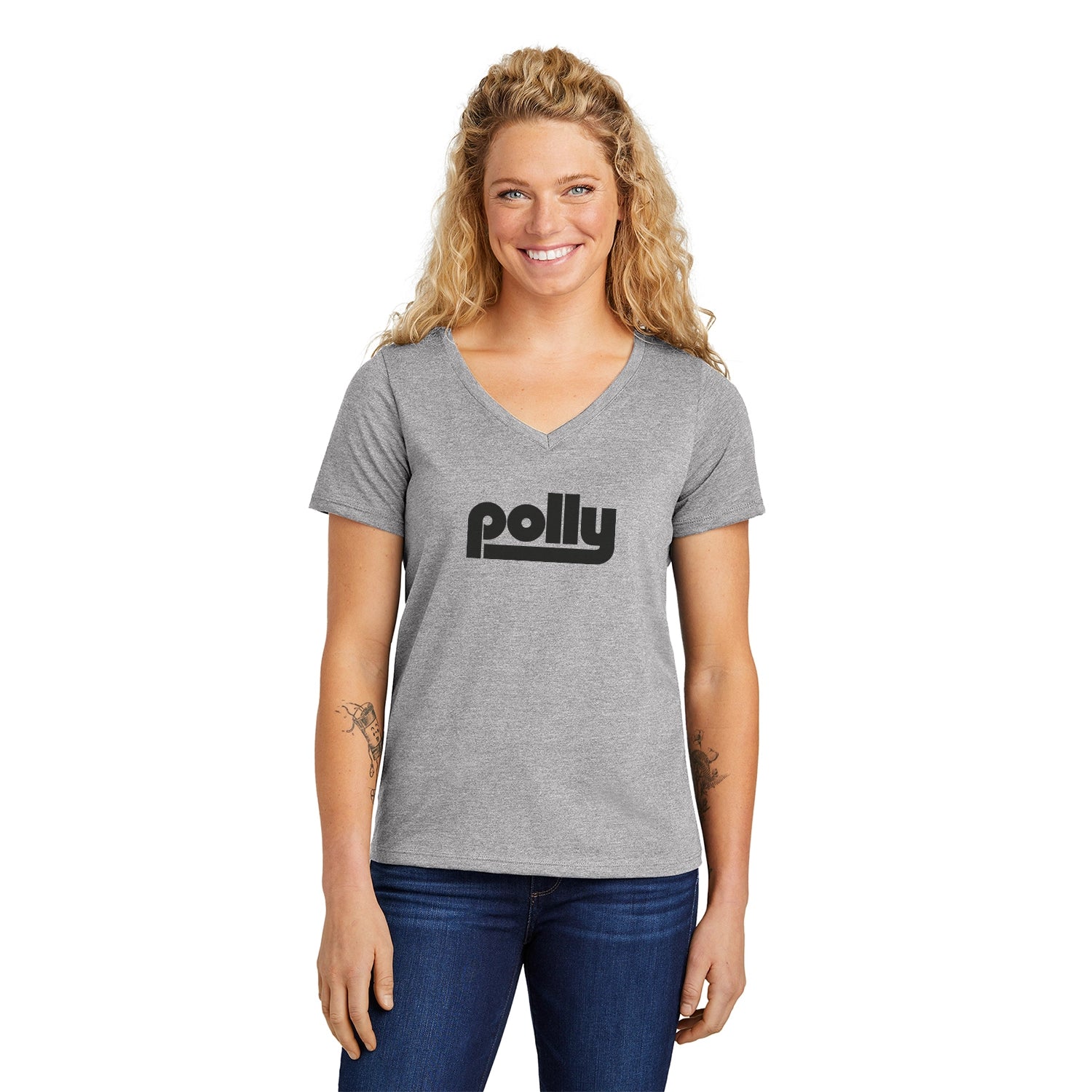 Volunteer Knitwear Decorated Women’s Daily VNeck Tee