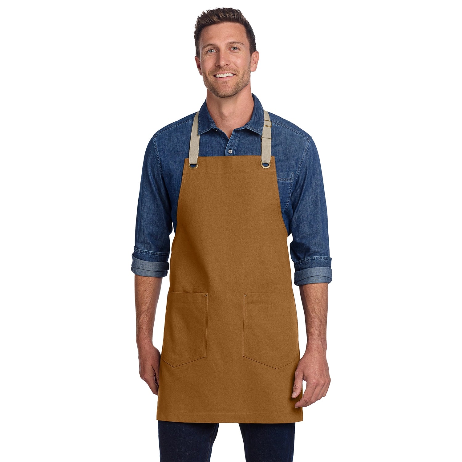 Port Authority Decorated Canvas FullLength TwoPocket Apron