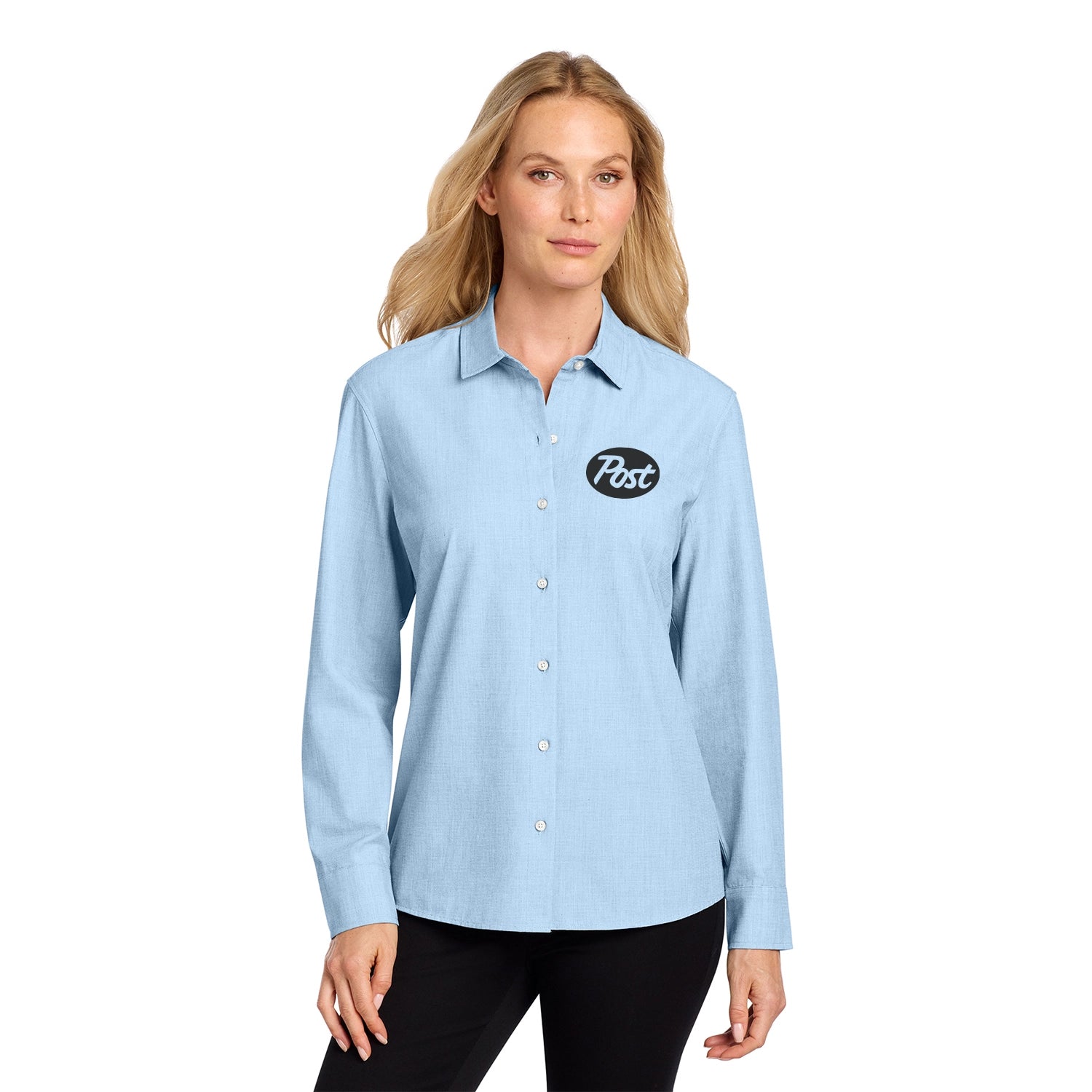 Mercer+Mettle Women’s Long Sleeve Stretch Embroidered Woven Shirt