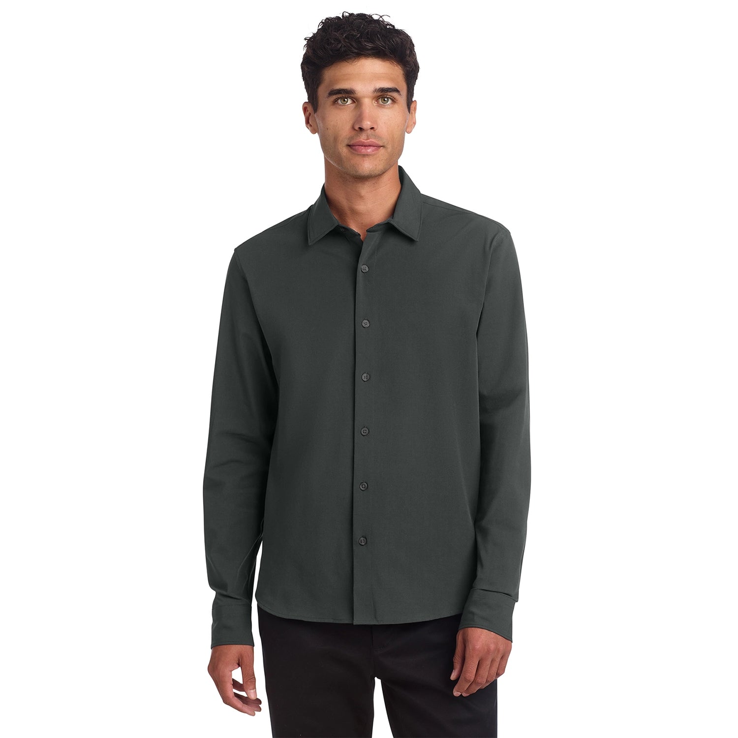 Mercer+Mettle Long Sleeve Stretch Embroidered Woven Shirt