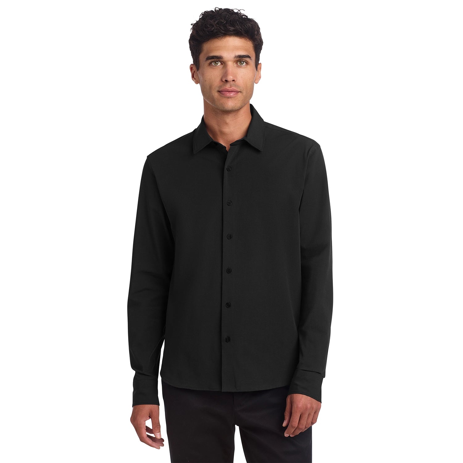 Mercer+Mettle Long Sleeve Stretch Embroidered Woven Shirt