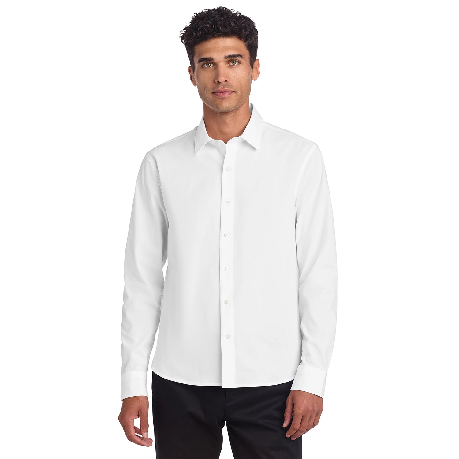 Mercer+Mettle Long Sleeve Stretch Embroidered Woven Shirt