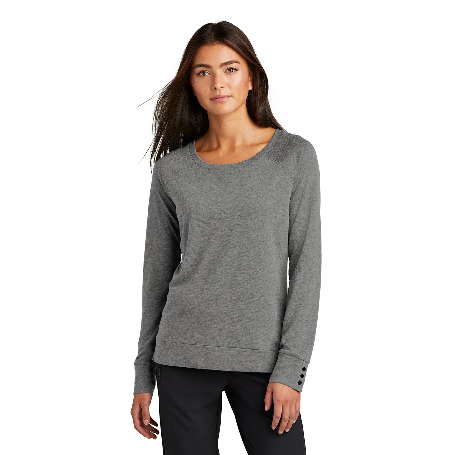 OGIO Women's Command Embroidered Long Sleeve Scoop Neck