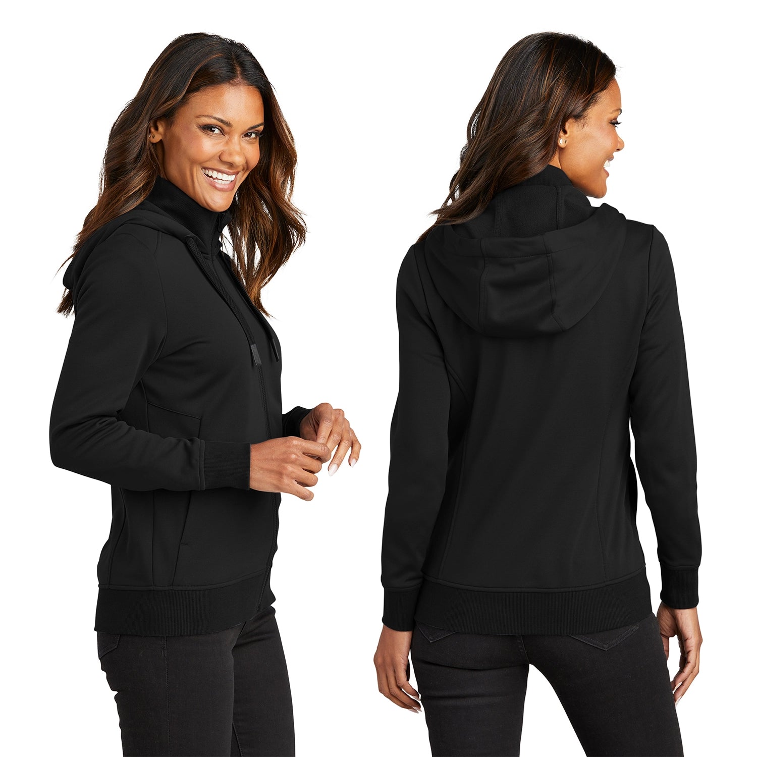 Port Authority Women's Smooth Fleece Embroidered Hooded Jacket