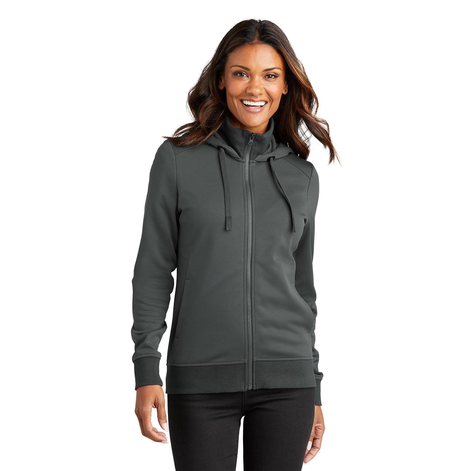 Port Authority Women's Smooth Fleece Embroidered Hooded Jacket