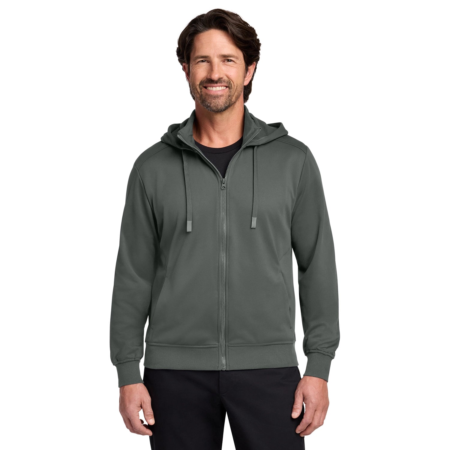 Port Authority Smooth Fleece Embroidered Hooded Jacket