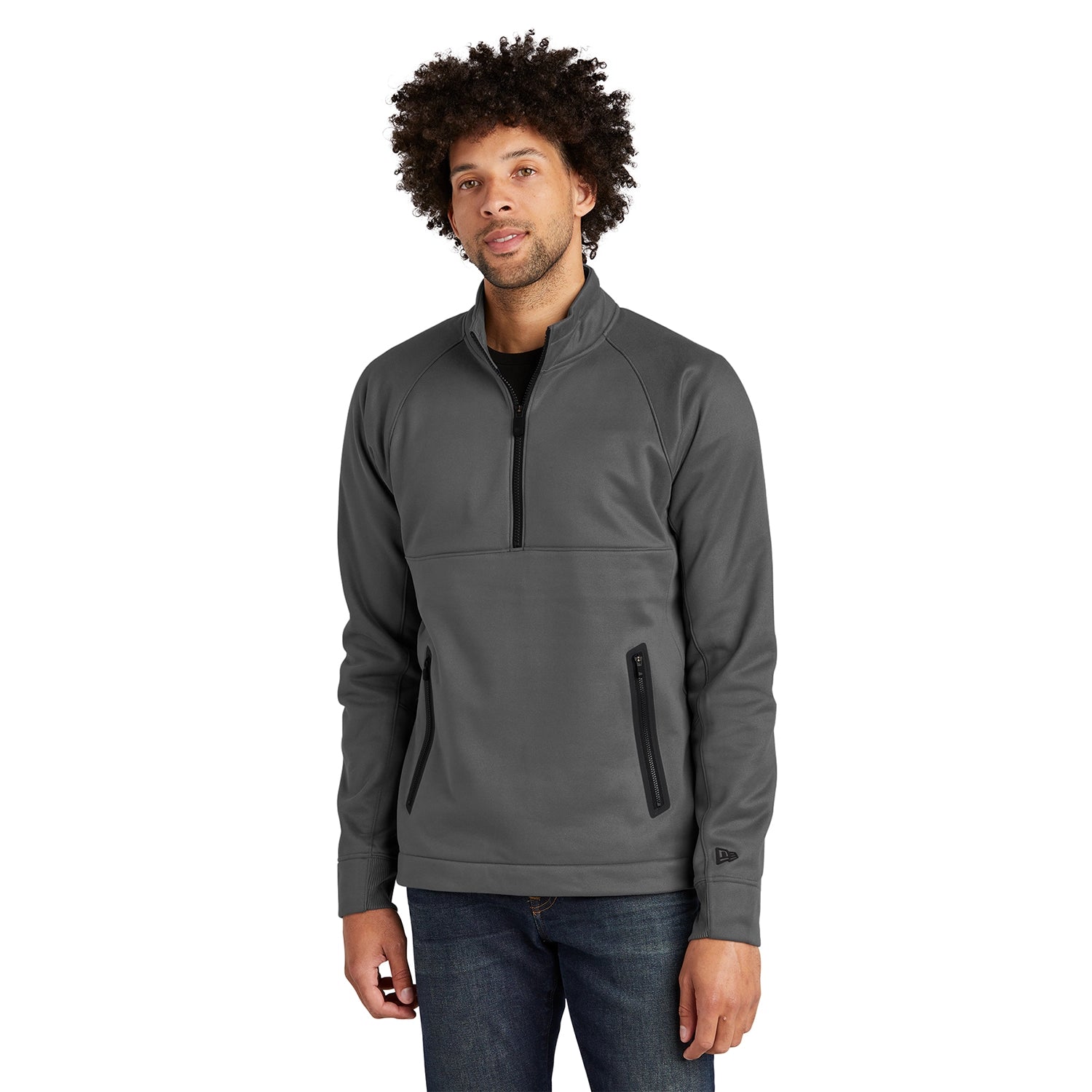 New Era Venue Fleece 1/4Zip Embroidered Pullover
