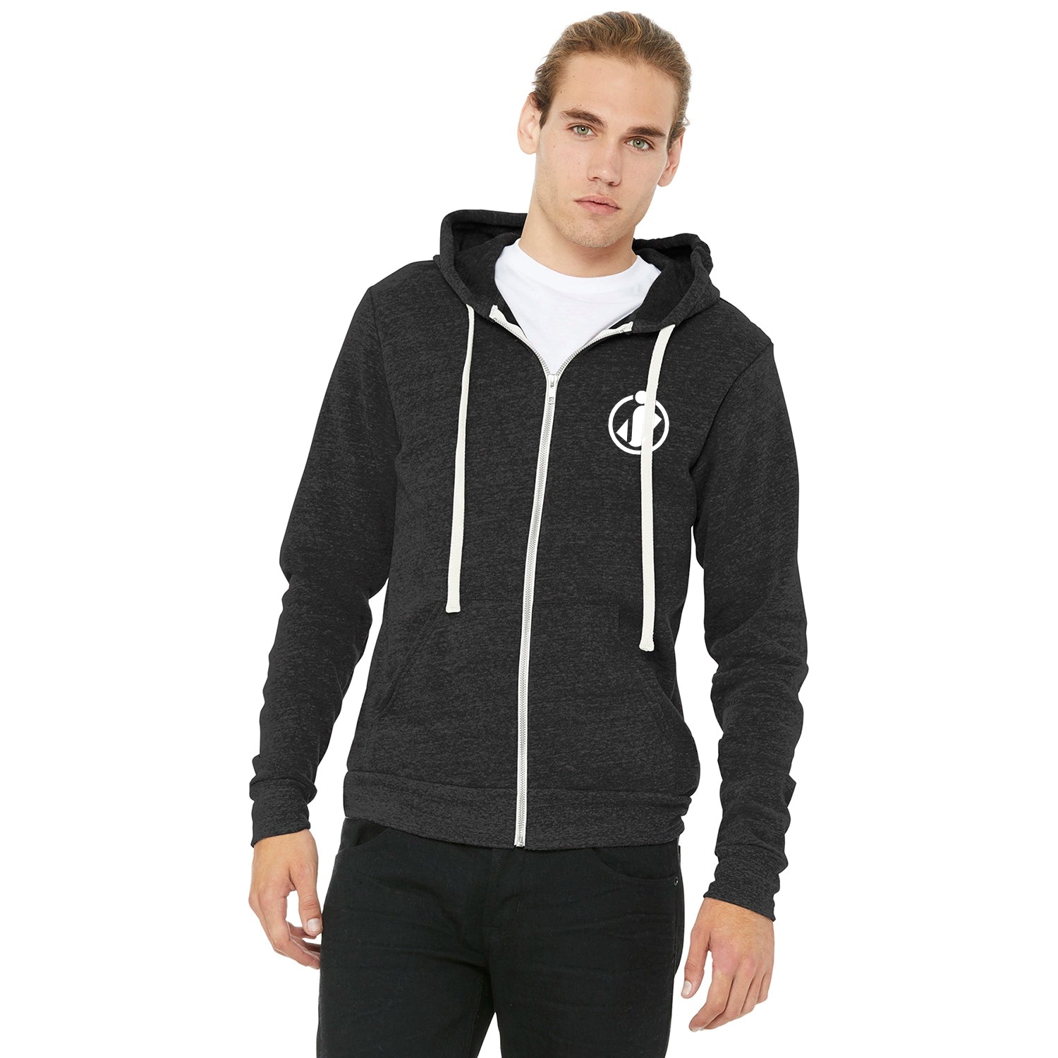 BELLA+CANVAS Decorated Unisex Triblend Sponge Fleece FullZip Hoodie