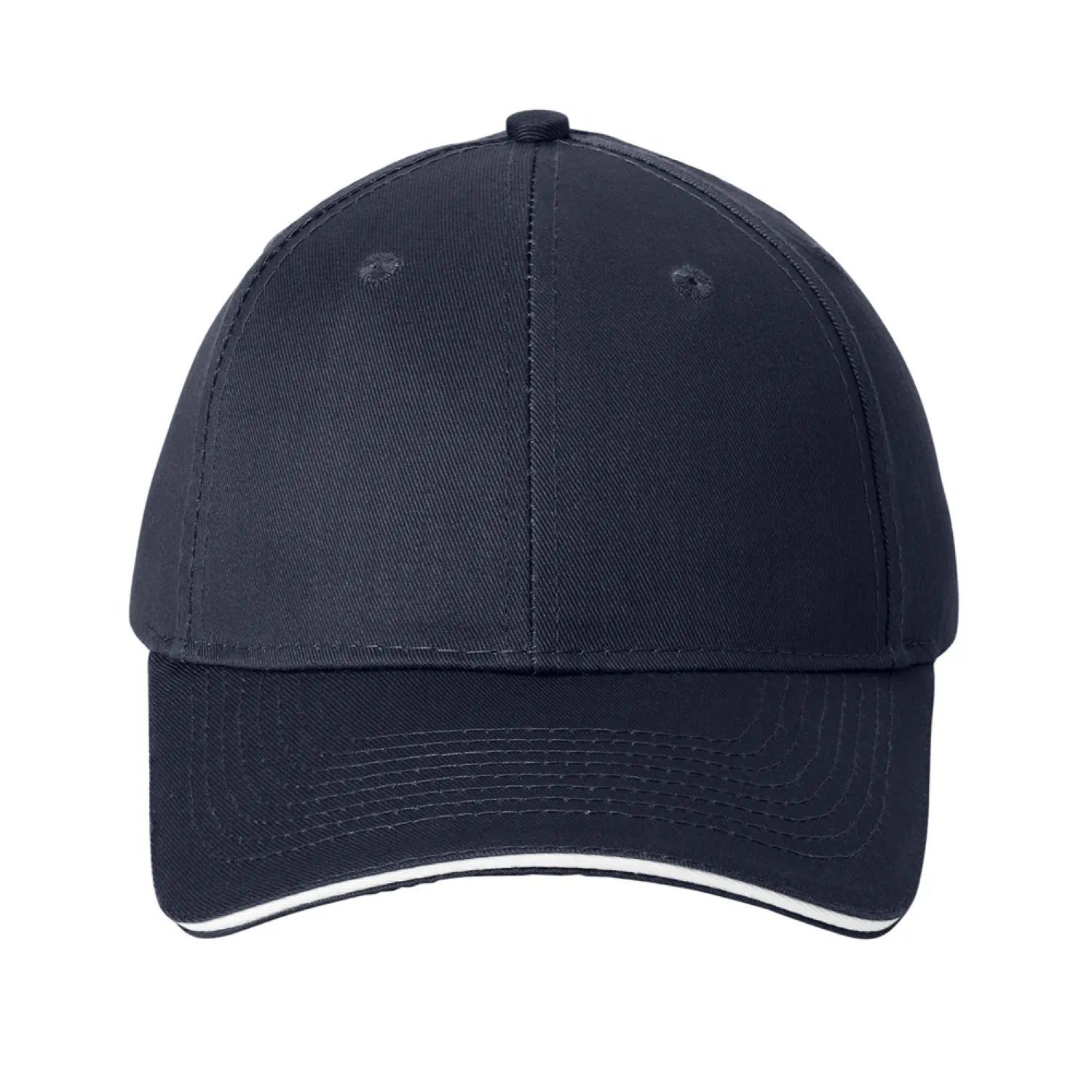 Port & Company - Sandwich Bill Embroidered Cap - Navy Blue/White