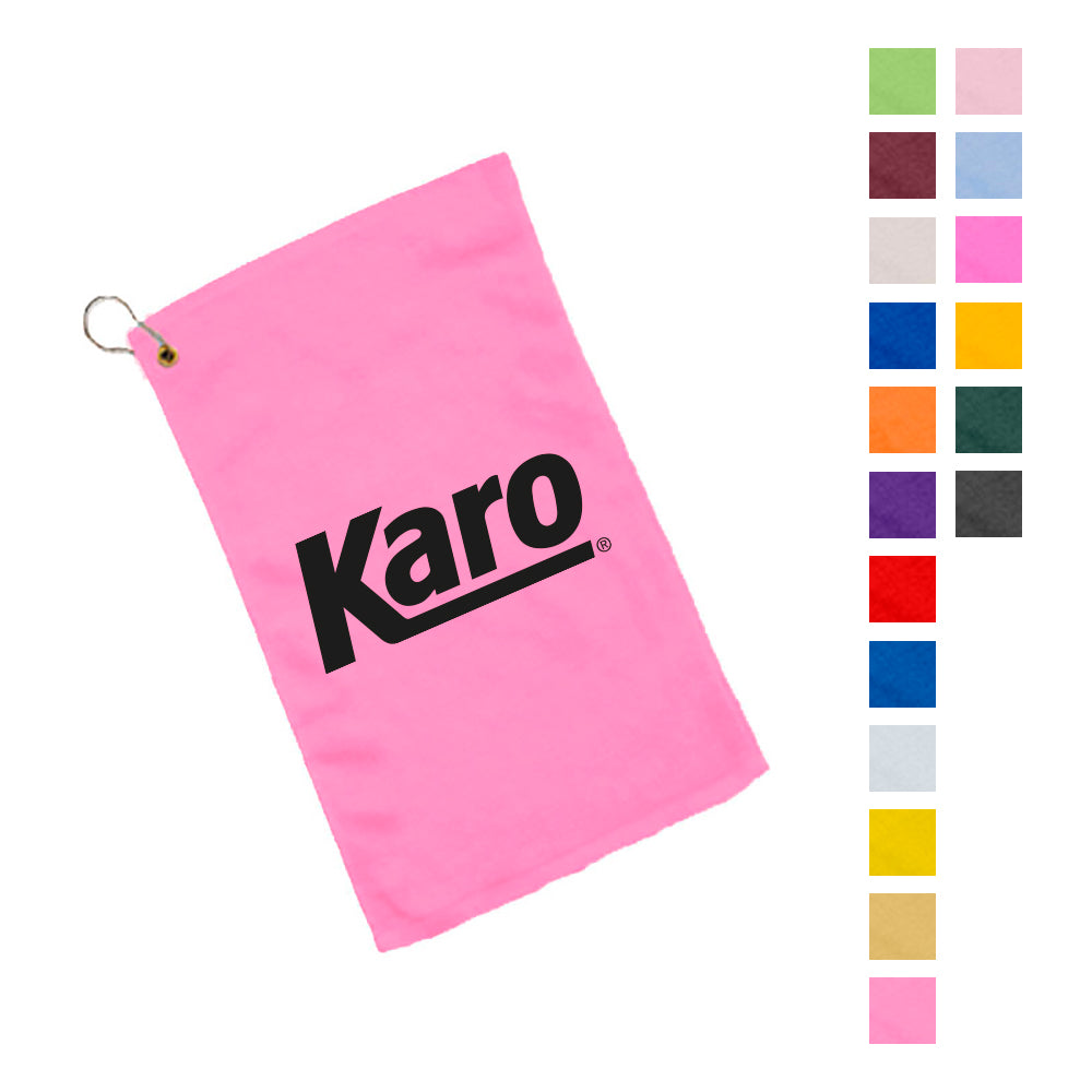 Velour Hemmed Fingertip Towel Decorated