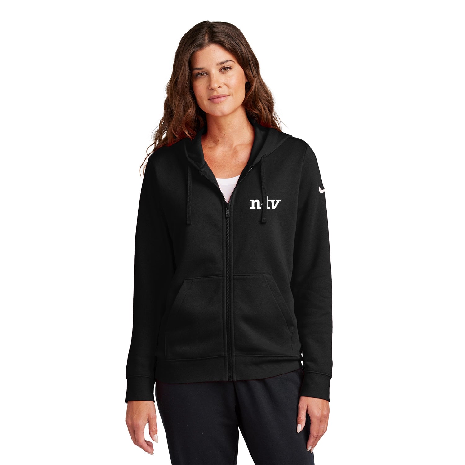 Nike Women's Club Fleece Sleeve Swoosh FullZip Hoodie
