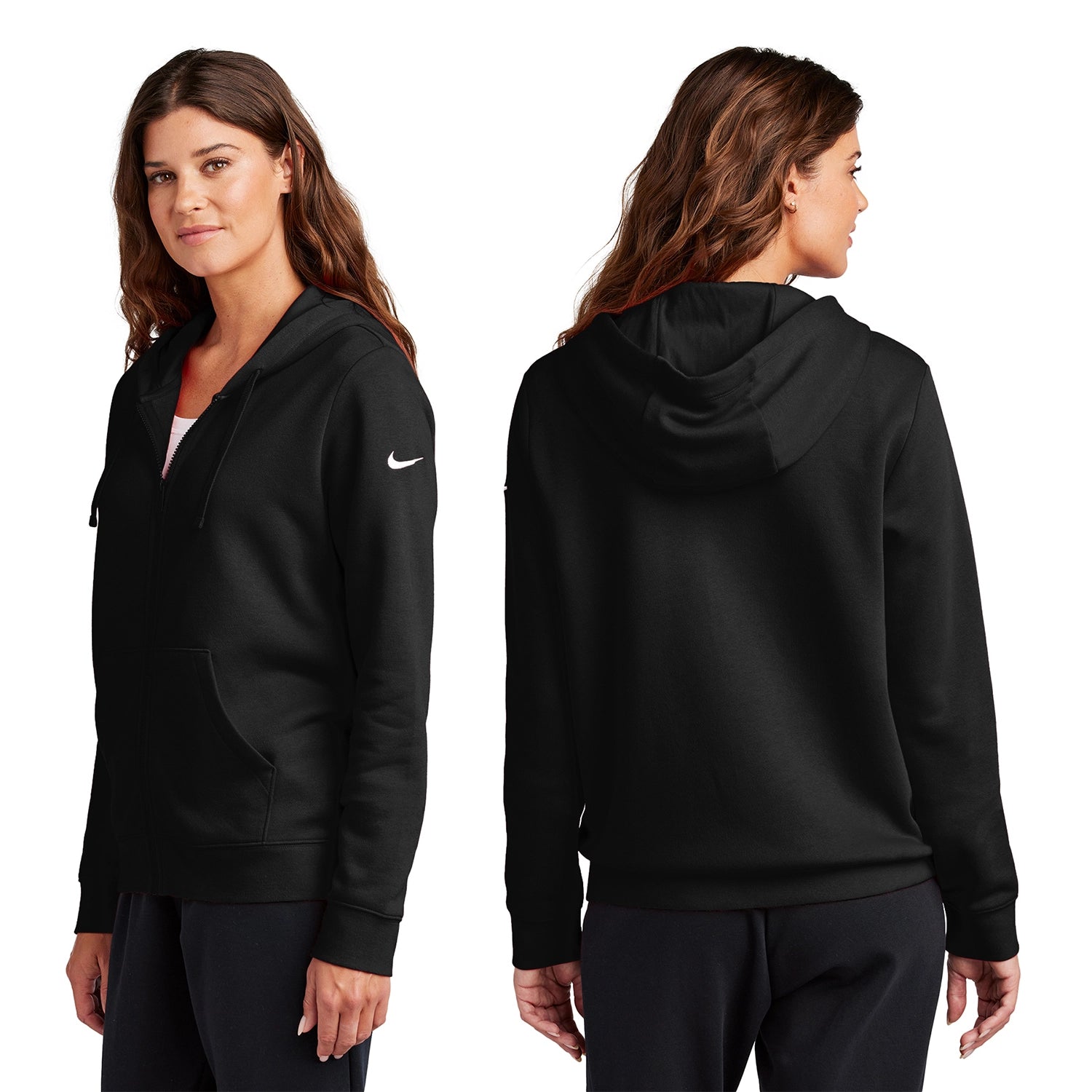 Nike Women's Club Fleece Sleeve Swoosh FullZip Hoodie