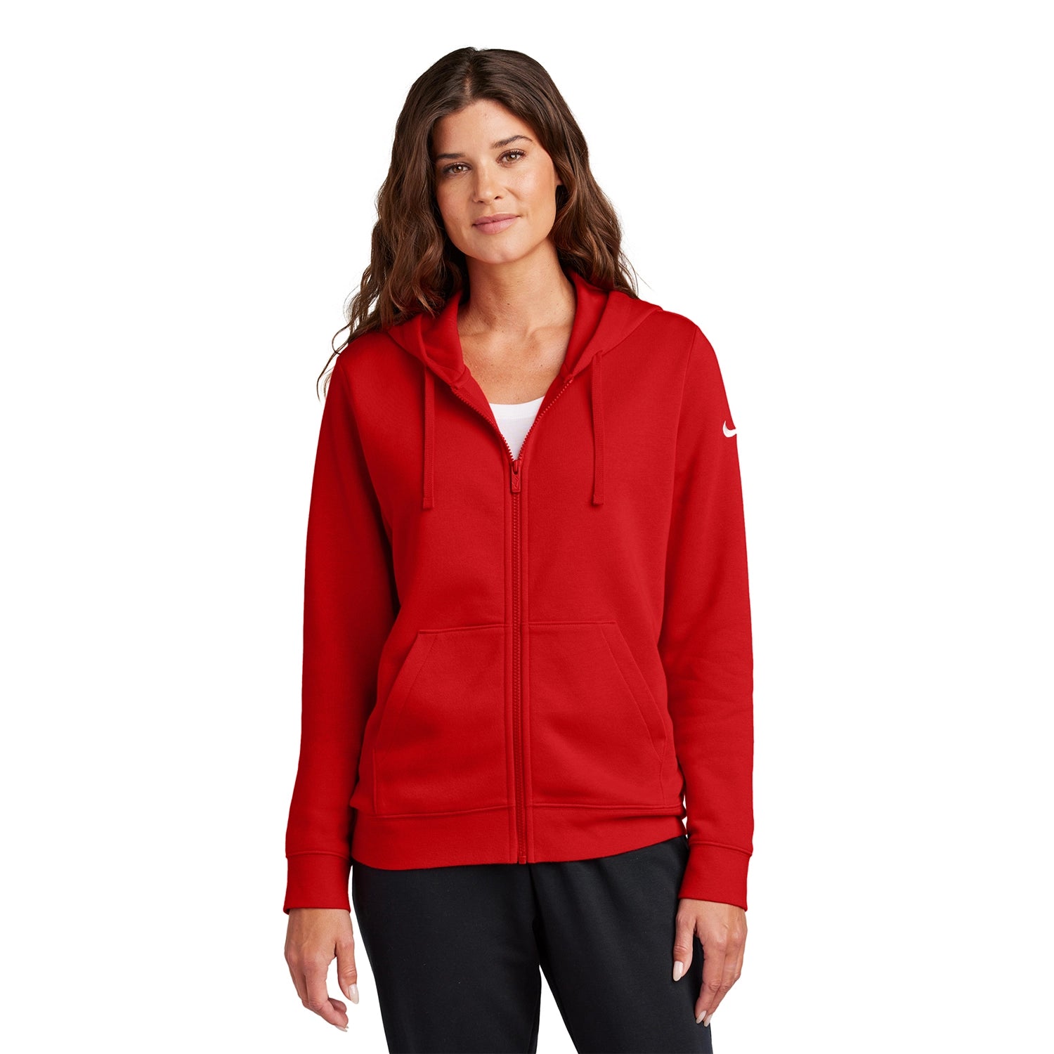 Nike Women's Club Fleece Sleeve Swoosh FullZip Hoodie