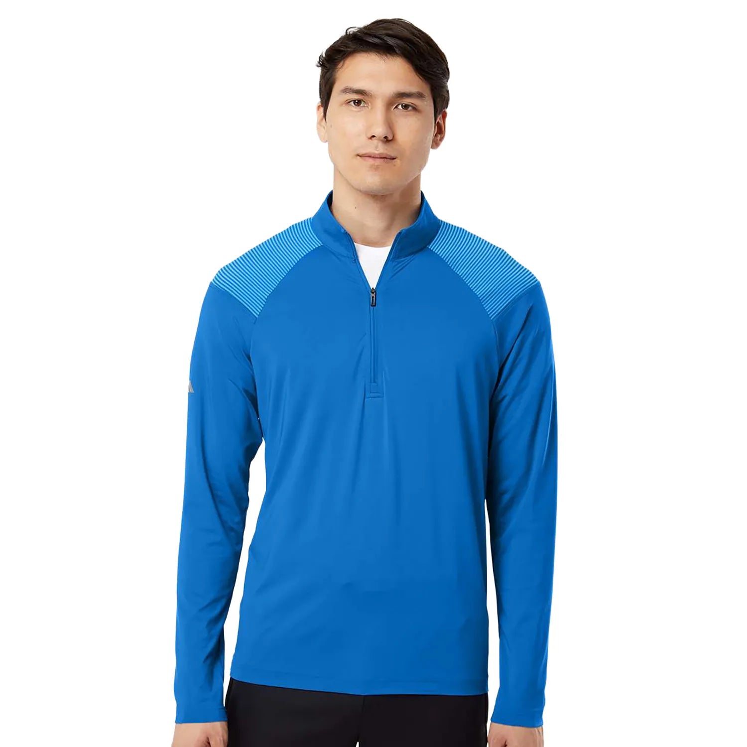 Adidas Shoulder Stripe QuarterZip Pullover Embroidered