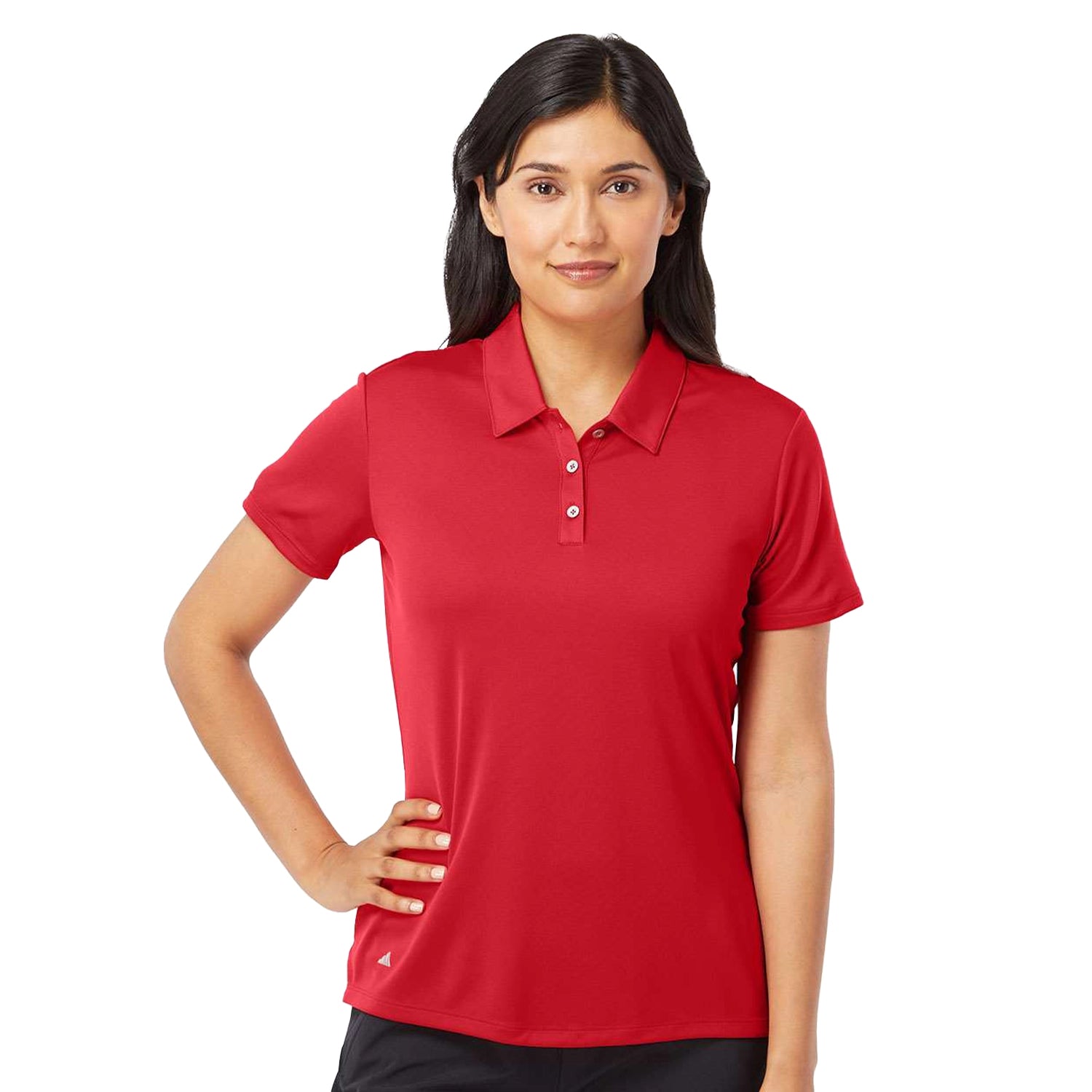 Adidas Women's Performance Embroidered Polo - Collegiate Red