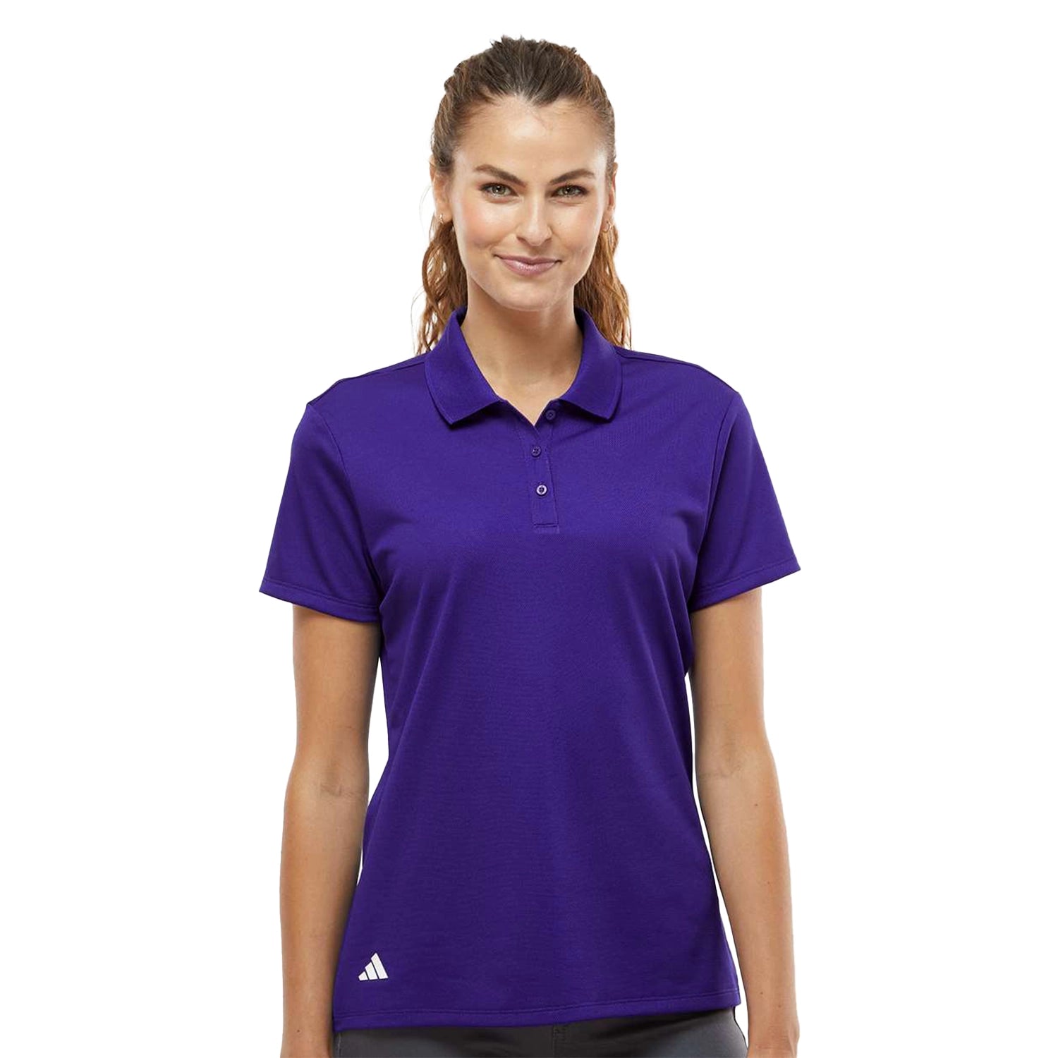 Adidas Women's Basic Sport Embroidered Polo - Collegiate Purple