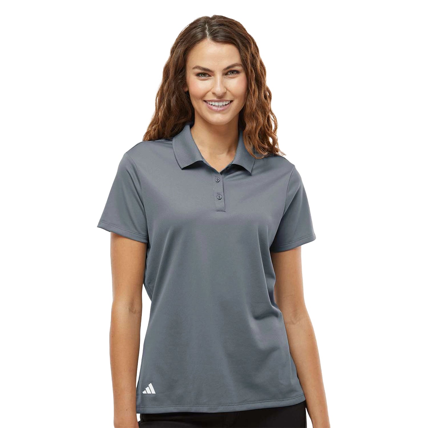 Adidas Women's Basic Sport Embroidered Polo - Onix Grey