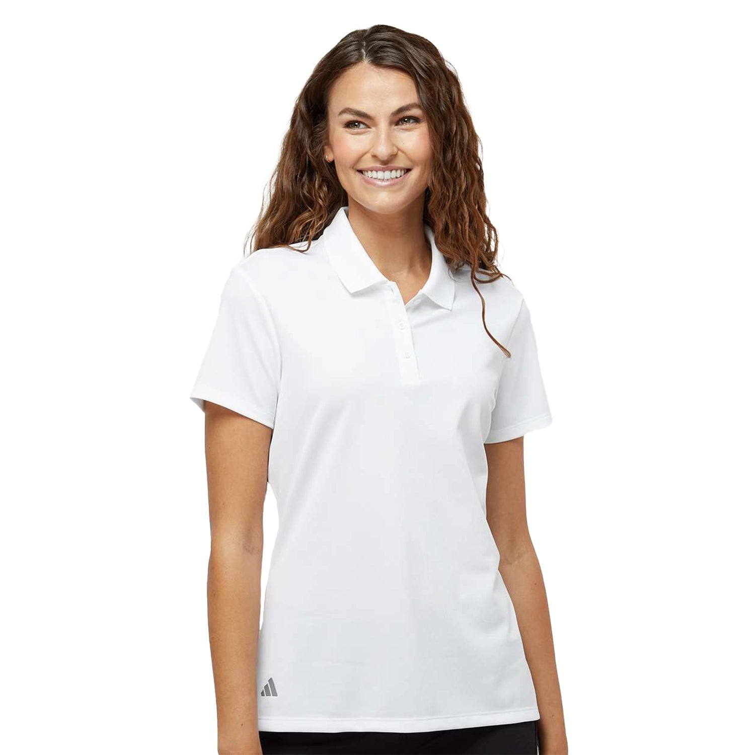 Adidas Women's Basic Sport Embroidered Polo - White