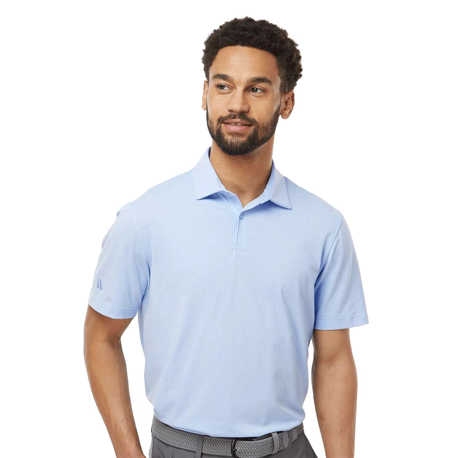 Adidas Adidas Blend Embroidered Polo - Blue Dawn Melange