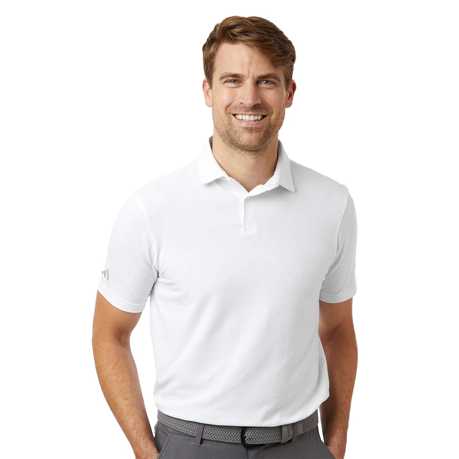 Adidas Adidas Blend Embroidered Polo - White