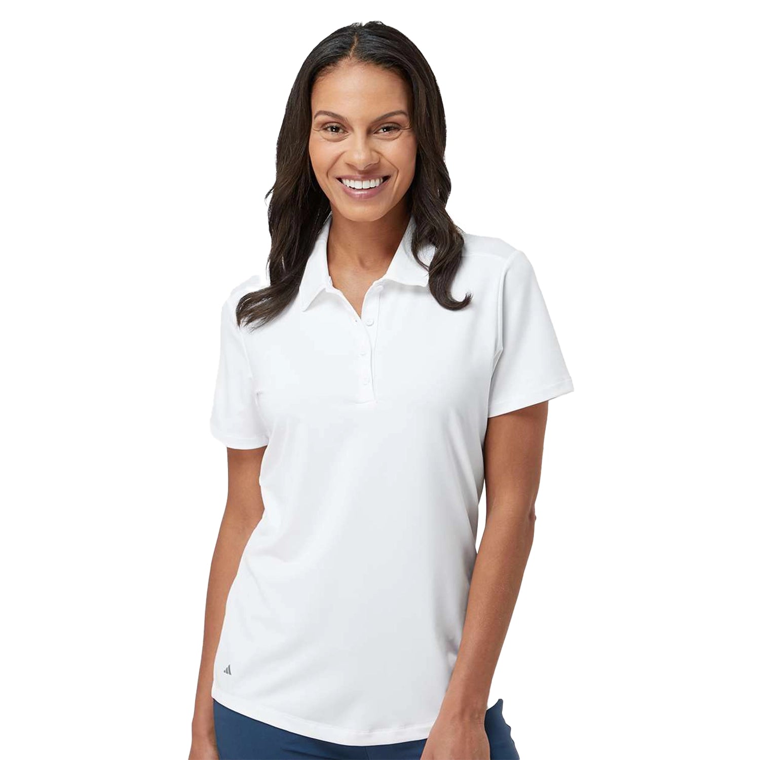 Adidas Women's Ultimate Solid Embroidered Polo - White
