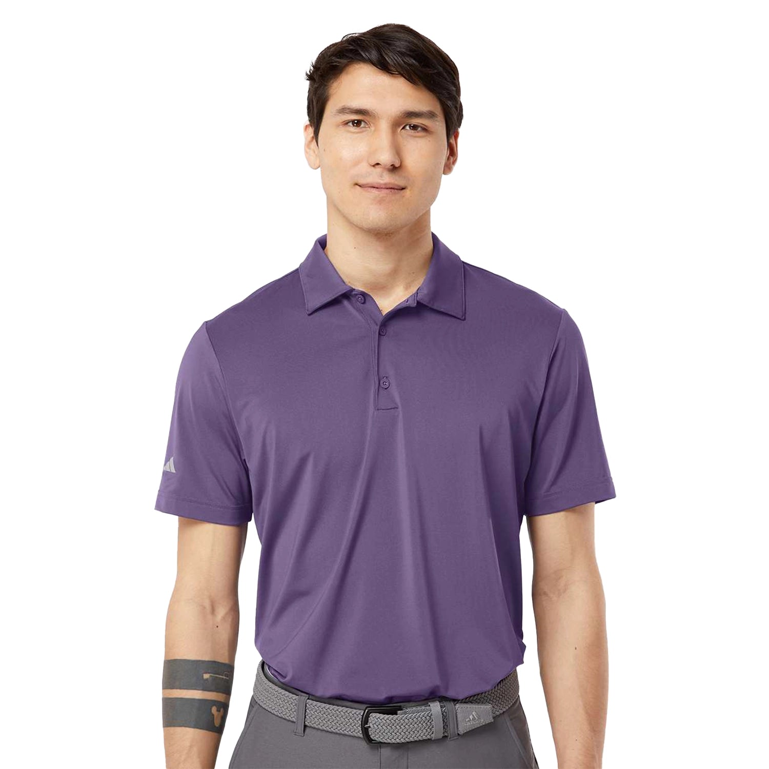 Adidas Ultimate Solid Embroidered Polo - Tech Purple