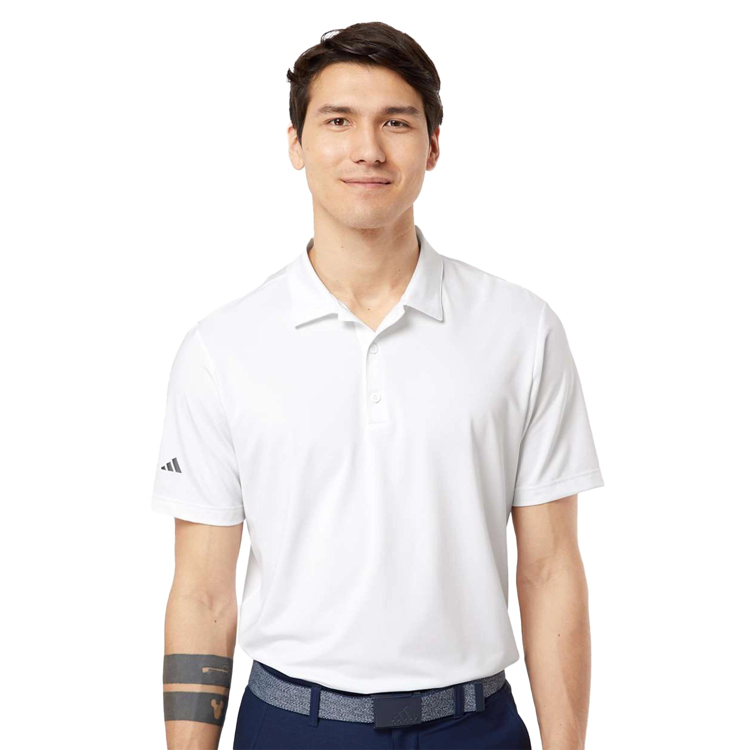 Adidas Ultimate Solid Embroidered Polo - White