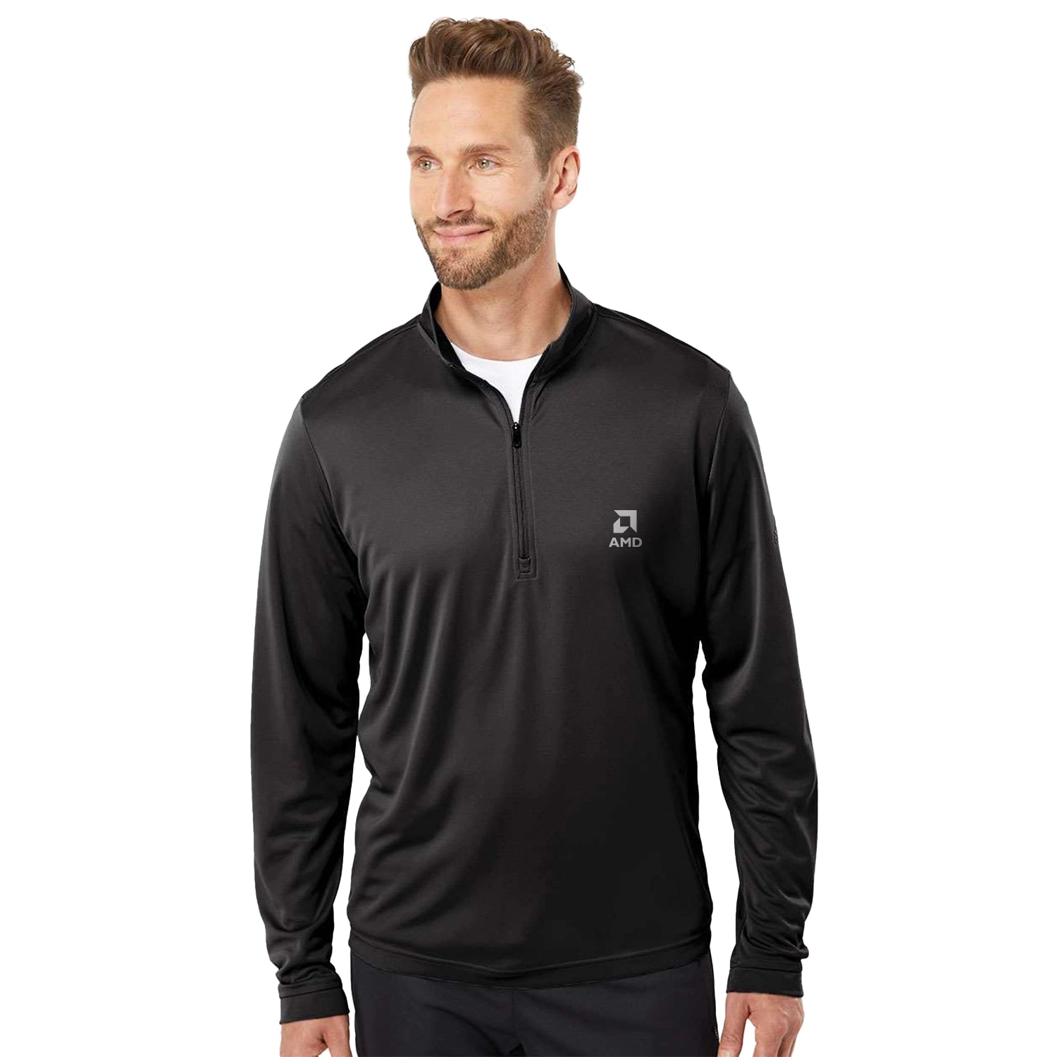 Adidas Lightweight Quarter-Zip Pullover Embroidered - Black
